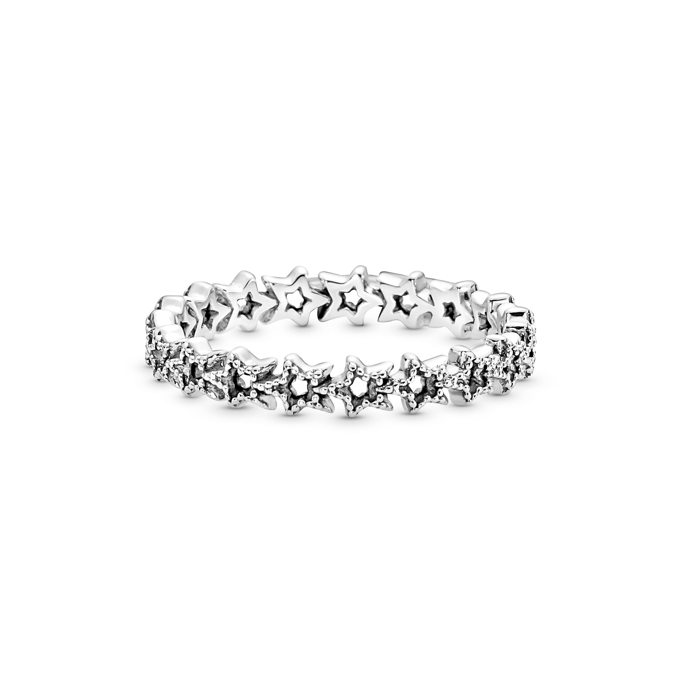 PANDORA Band Of Asymmetric Stars Ring Sterling Silver Nature Rings Statement Ring Jewelry Gift