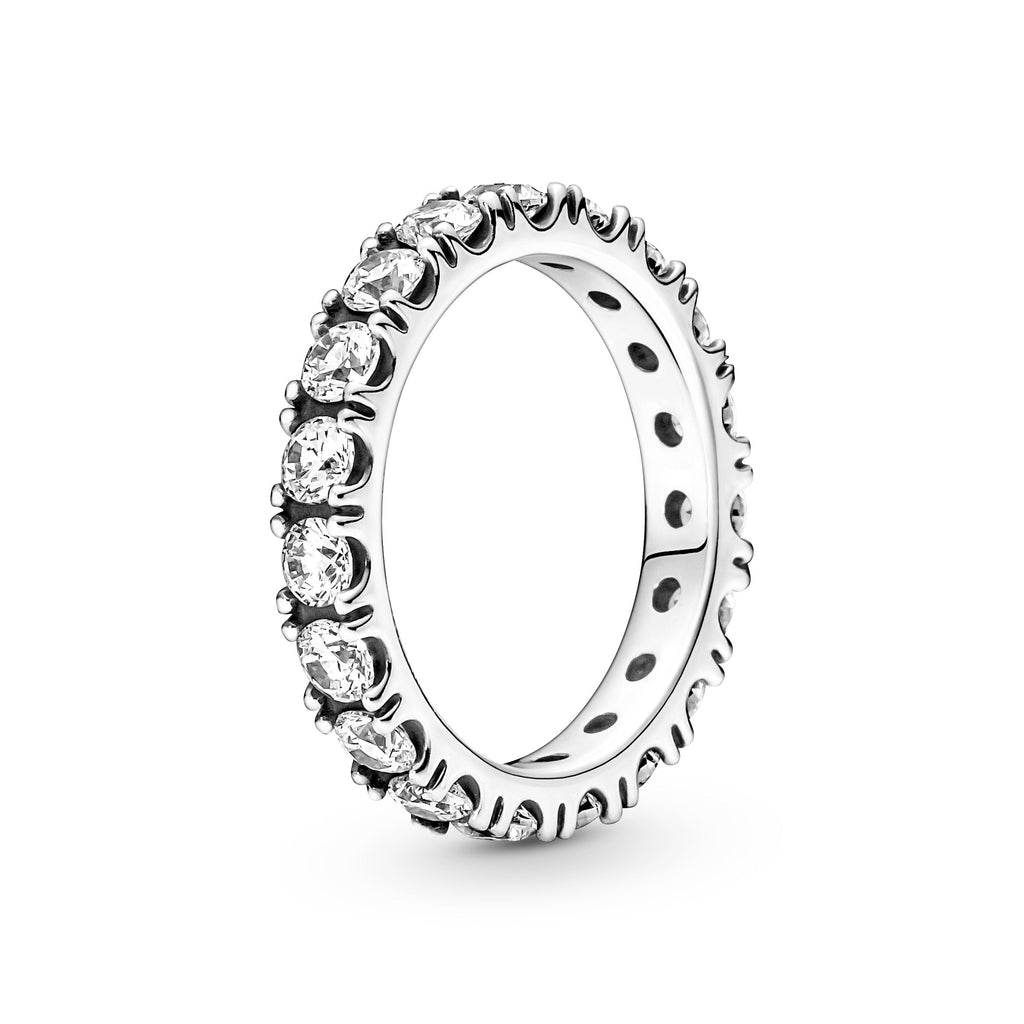 PANDORA Sparkling Row Eternity Ring Cubic Zirconia Weddings Rings Statement Ring Jewelry Gift