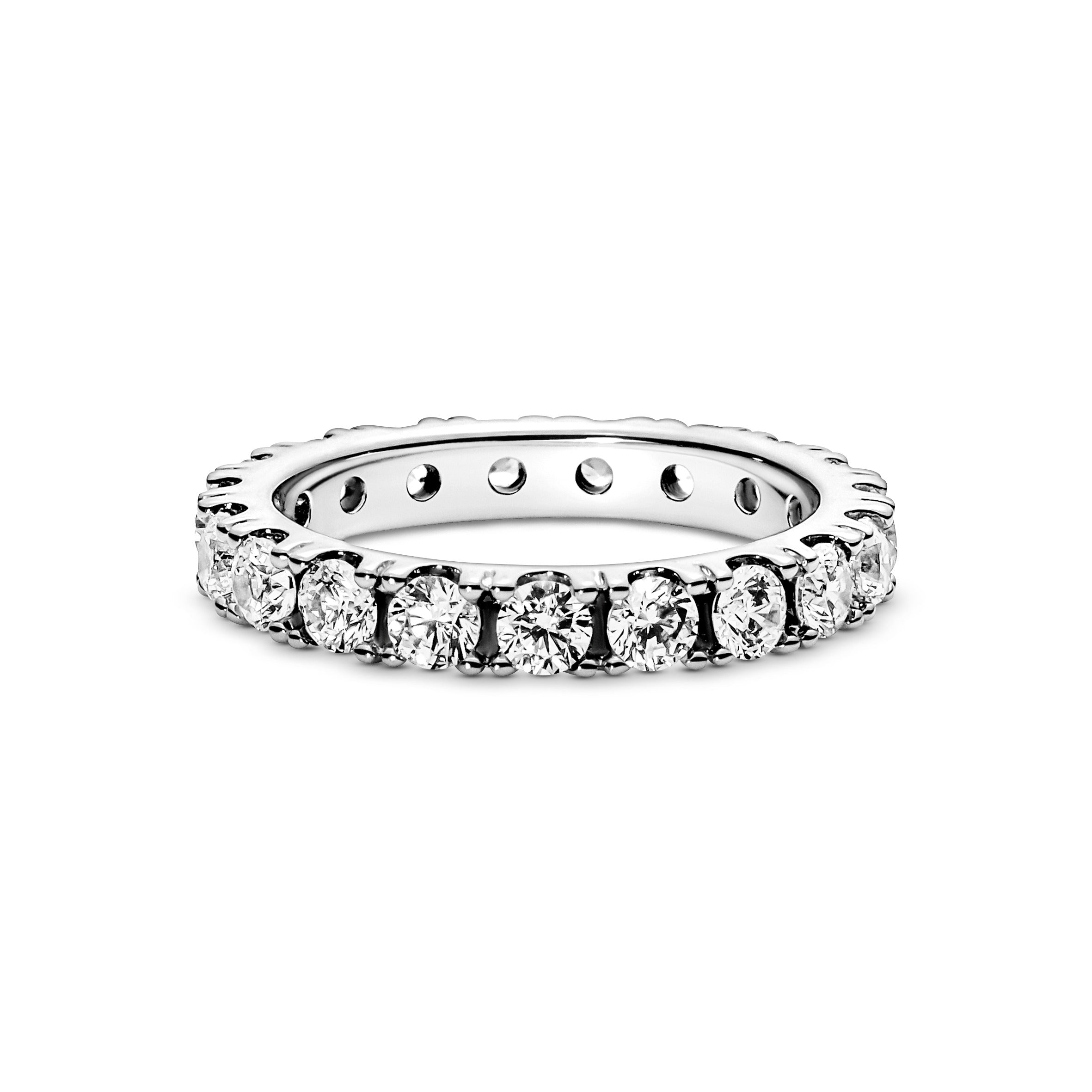 PANDORA Sparkling Row Eternity Ring Cubic Zirconia Weddings Rings Statement Ring Jewelry Gift