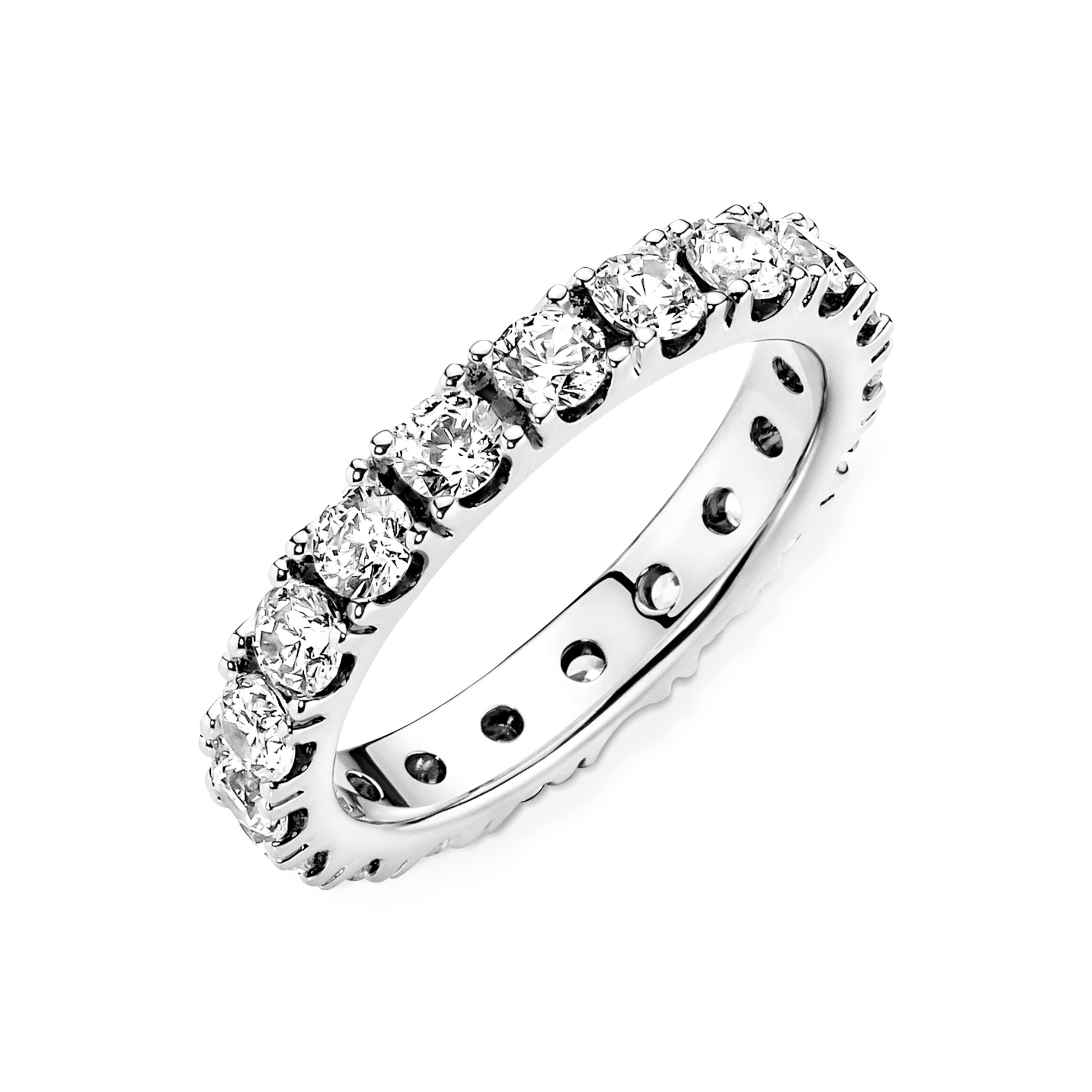 PANDORA Sparkling Row Eternity Ring Cubic Zirconia Weddings Rings Statement Ring Jewelry Gift