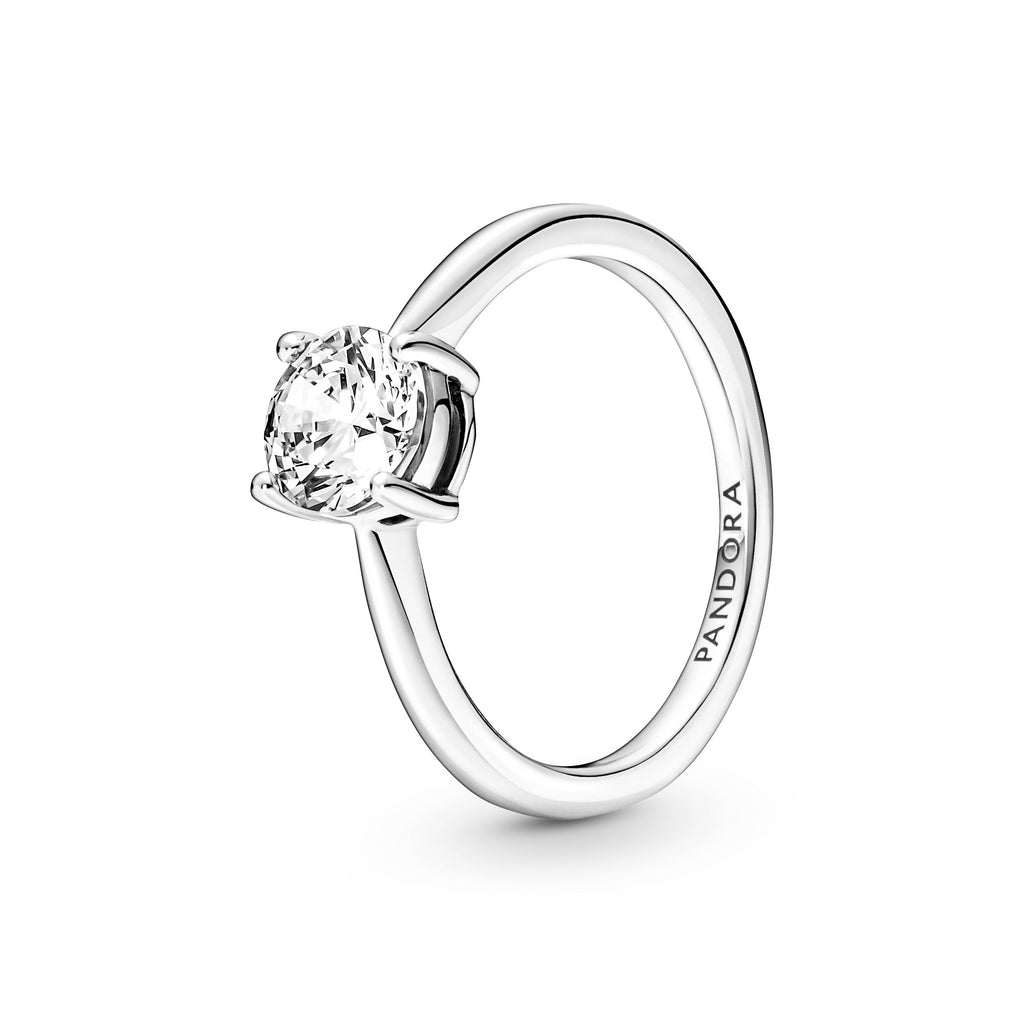 PANDORA Sparkling Solitaire Ring Cubic Zirconia Weddings Rings Statement Ring Jewelry Gift