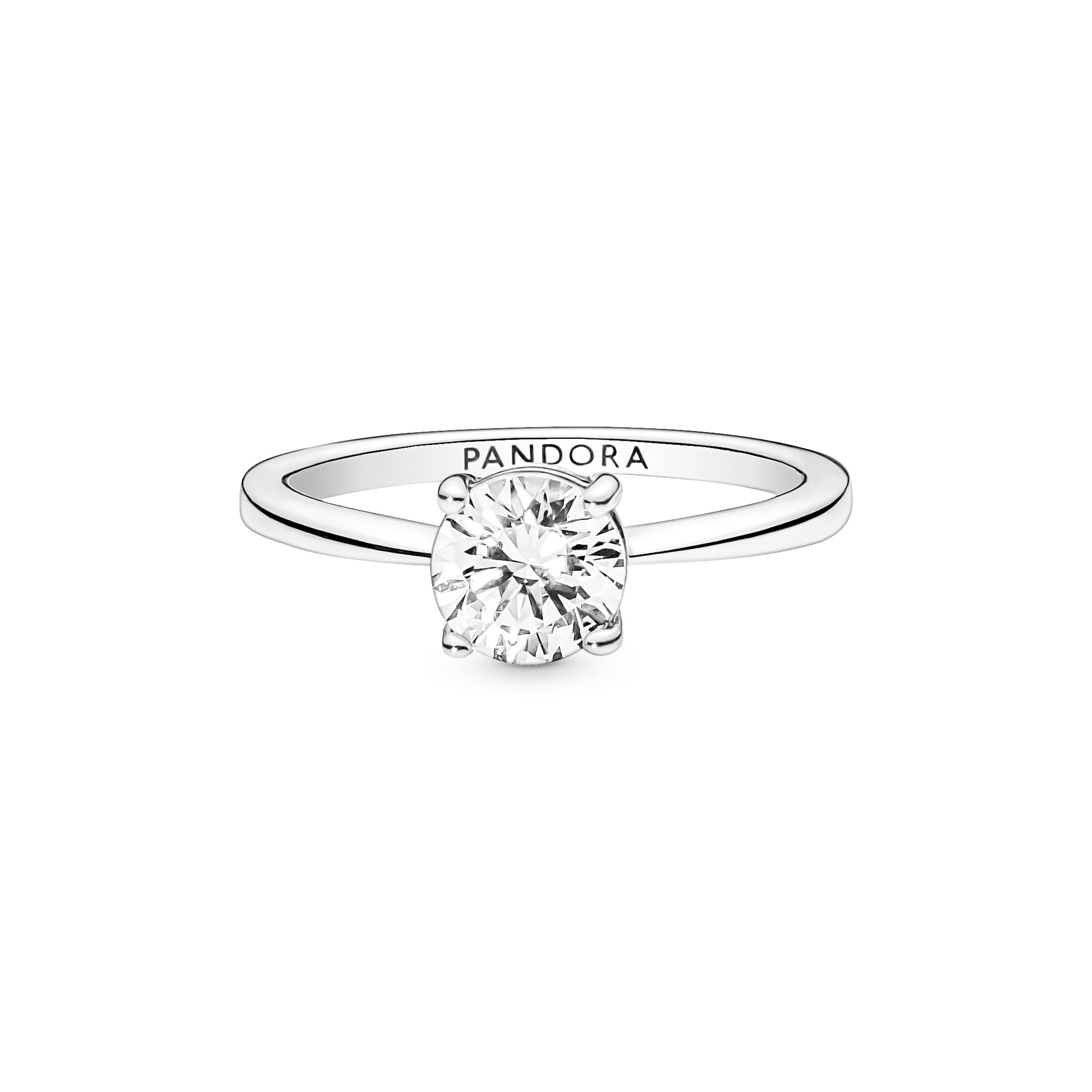 PANDORA Sparkling Solitaire Ring Cubic Zirconia Weddings Rings Statement Ring Jewelry Gift