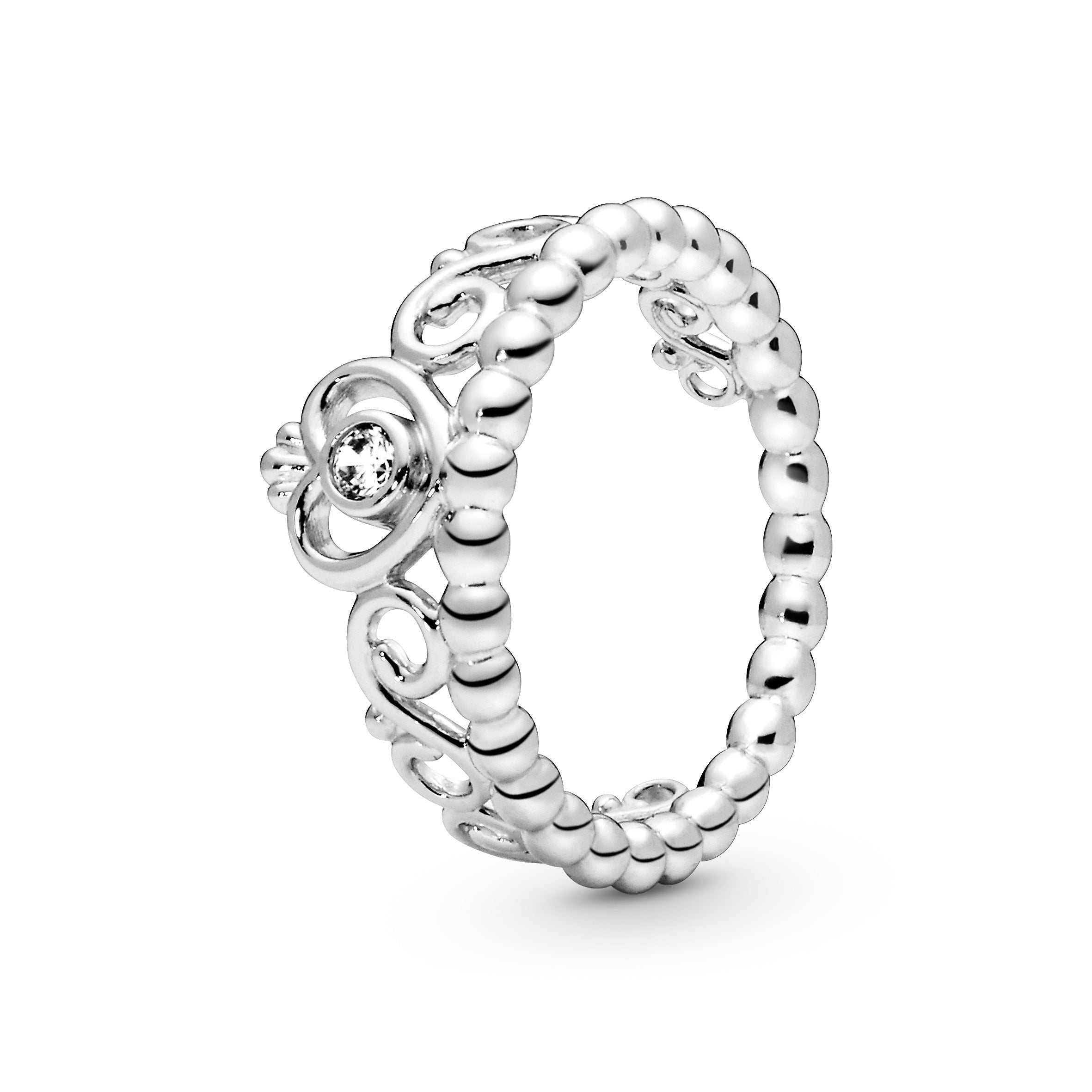 PANDORA Princess Tiara Ring Cubic Zirconia Silver Rings Statement Ring Jewelry Gift