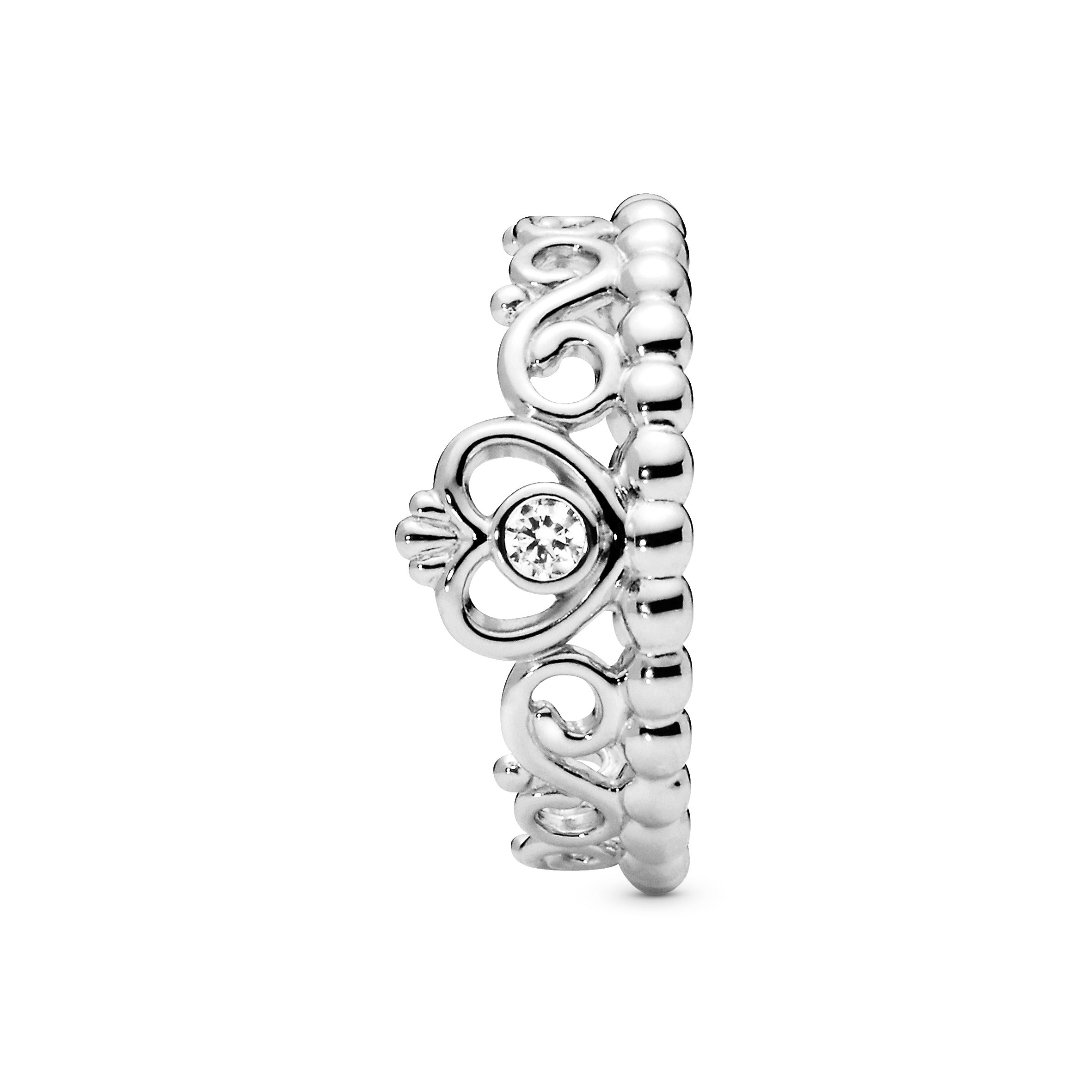 PANDORA Princess Tiara Ring Cubic Zirconia Silver Rings Statement Ring Jewelry Gift