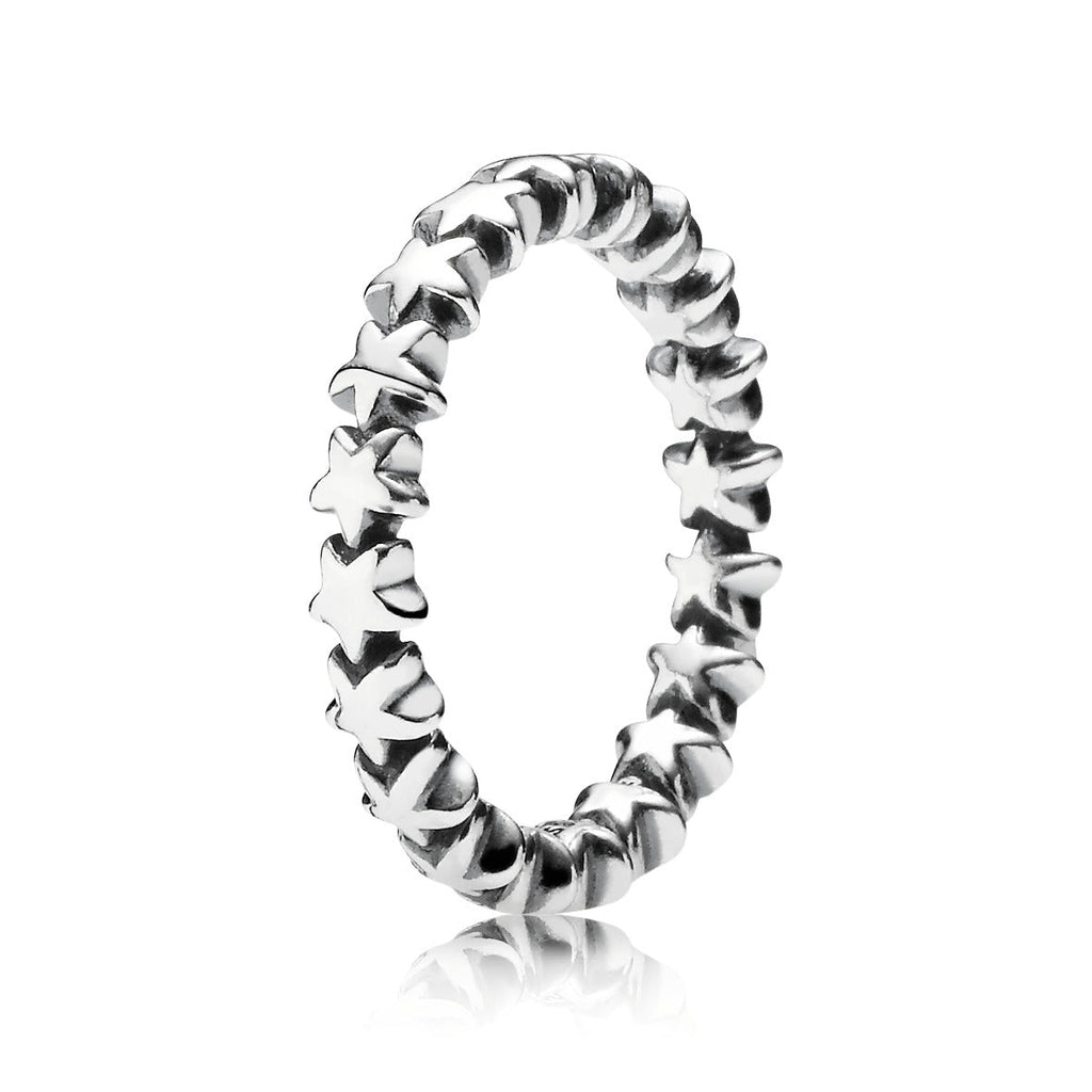 PANDORA Star Stacking Ring Sterling Silver Nature Rings Statement Ring Jewelry Gift