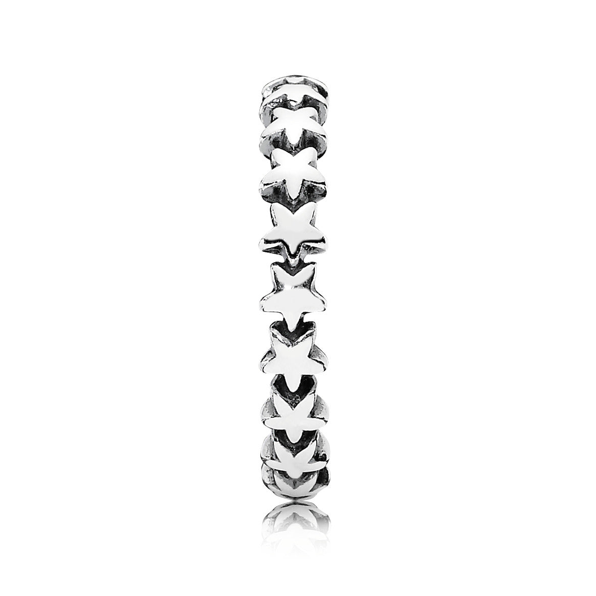PANDORA Star Stacking Ring Sterling Silver Nature Rings Statement Ring Jewelry Gift