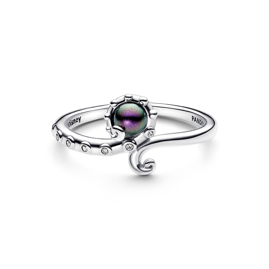 PANDORA Disney The Little Mermaid Ursula Ring Sterling Silver Purple Rings Statement Ring Jewelry Gift