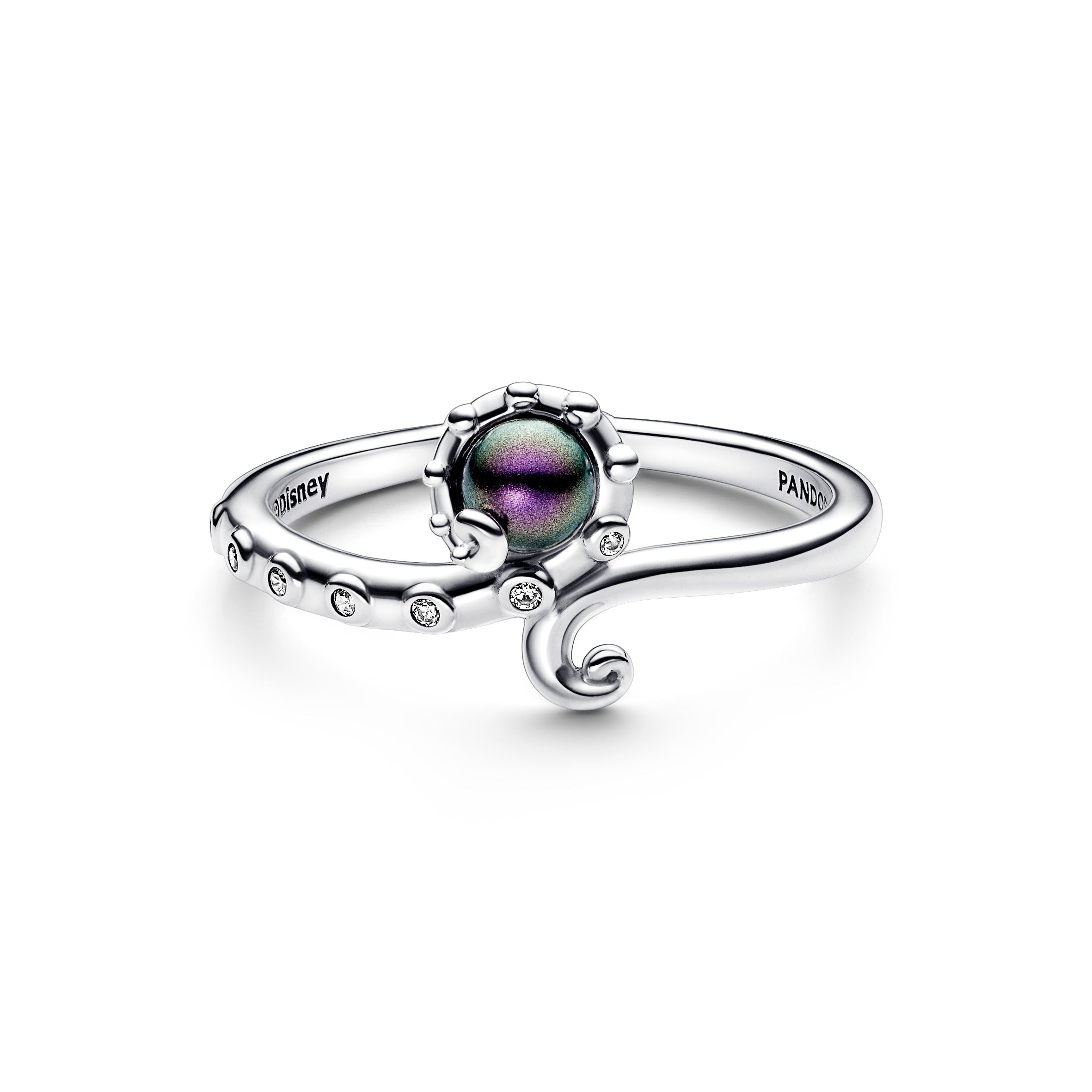PANDORA Disney The Little Mermaid Ursula Ring Sterling Silver Purple Rings Statement Ring Jewelry Gift