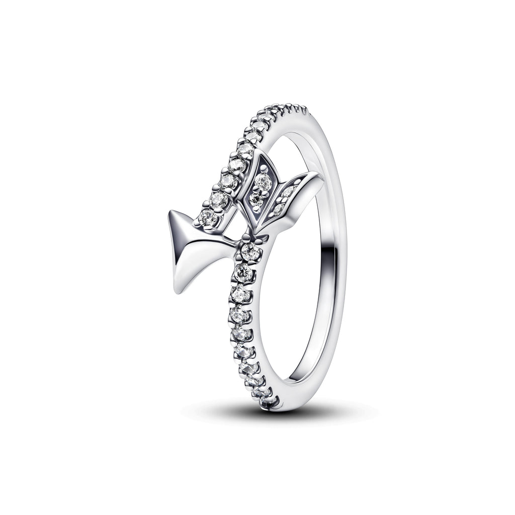 PANDORA Sparkling Arrow Ring Cubic Zirconia Clear Arrows Rings Statement Ring Jewelry Gift