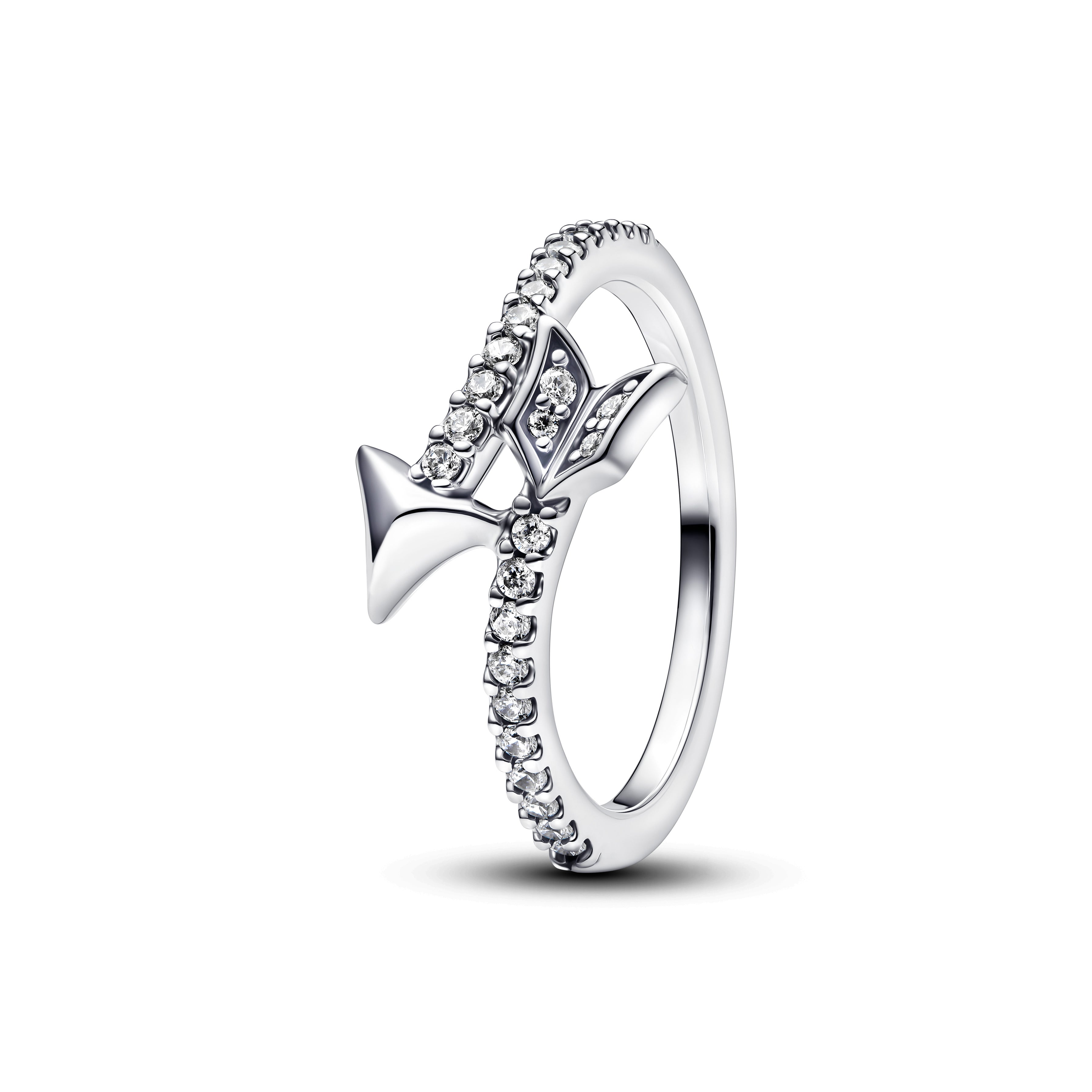 PANDORA Sparkling Arrow Ring Cubic Zirconia Clear Arrows Rings Statement Ring Jewelry Gift