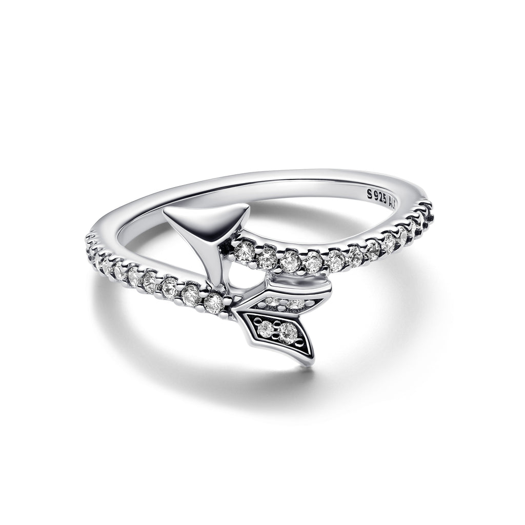 PANDORA Sparkling Arrow Ring Cubic Zirconia Clear Arrows Rings Statement Ring Jewelry Gift