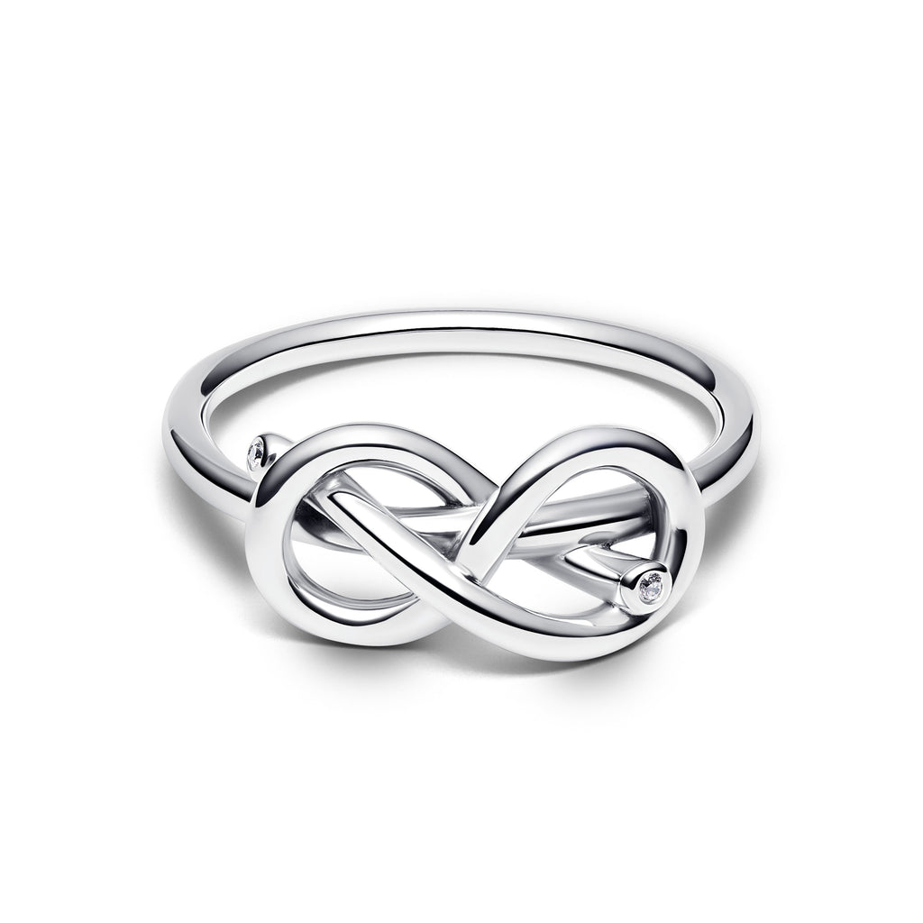 PANDORA Infinity Knot Ring Cubic Zirconia Rings Statement Ring Jewelry Gift