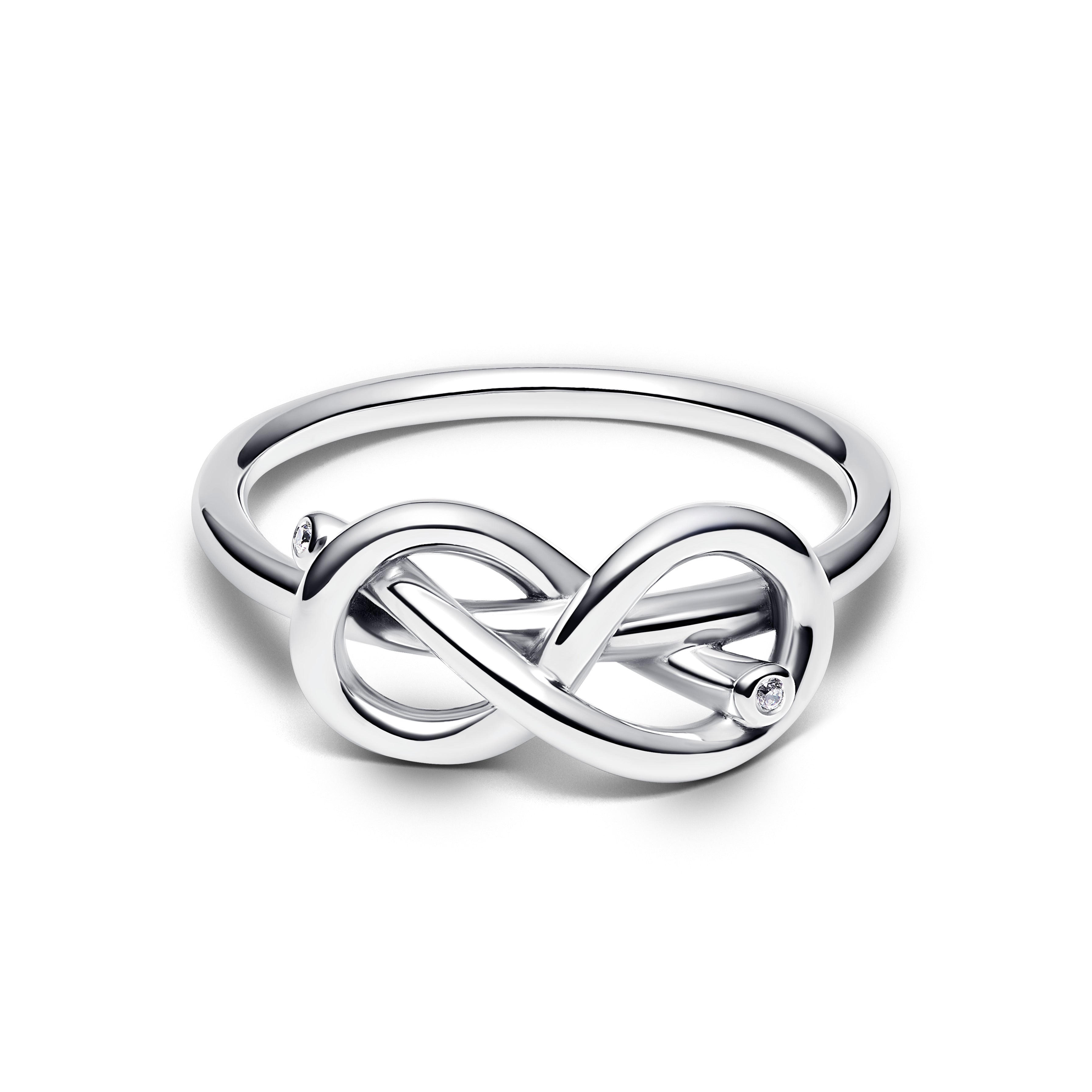 PANDORA Infinity Knot Ring Cubic Zirconia Rings Statement Ring Jewelry Gift