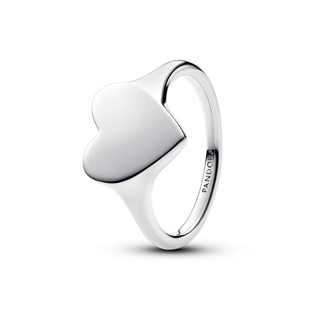 PANDORA Engravable Heart Ring Sterling Silver Rings Statement Ring Jewelry Gift