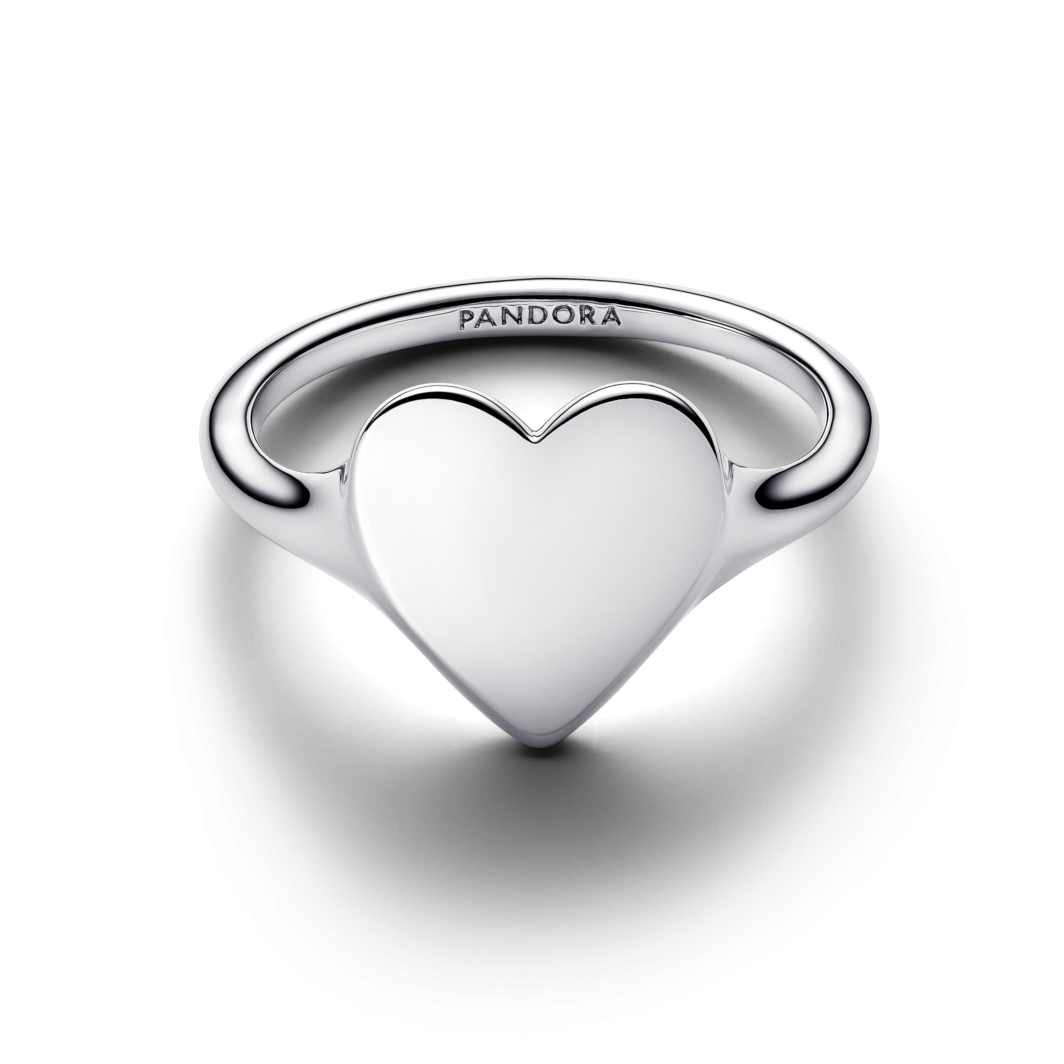PANDORA Engravable Heart Ring Sterling Silver Rings Statement Ring Jewelry Gift