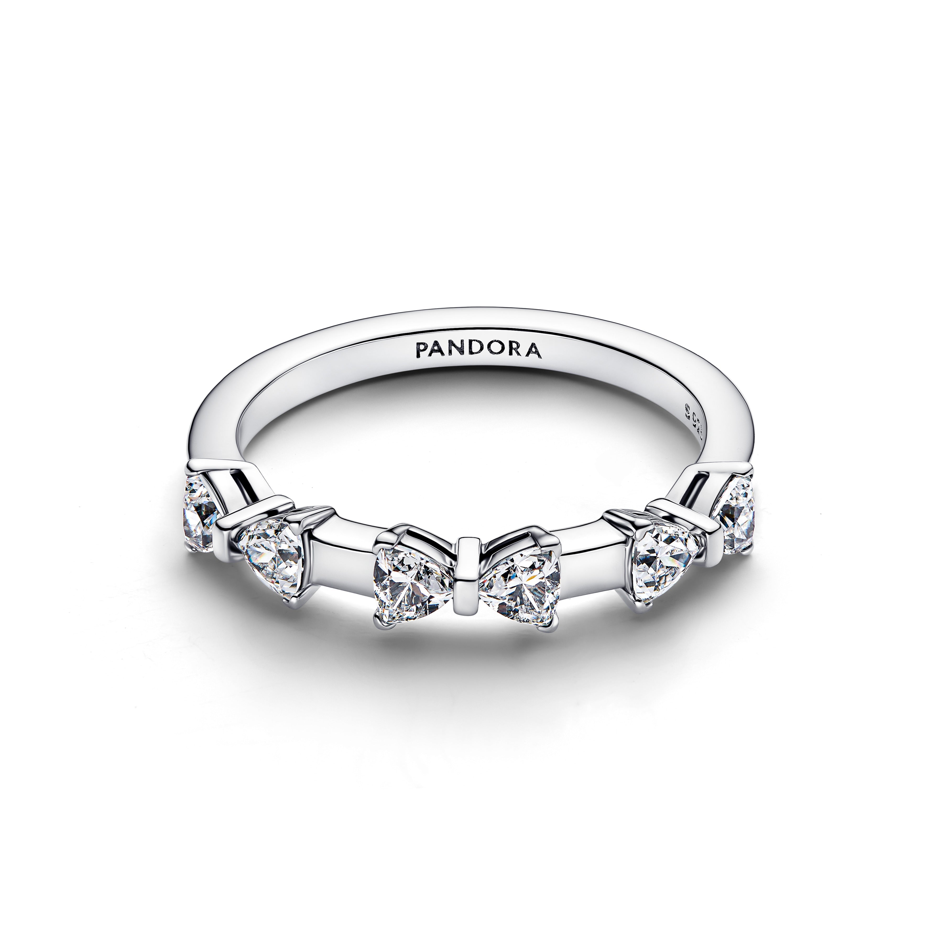 PANDORA Bow Station Ring Cubic Zirconia Rings Statement Ring Jewelry Gift