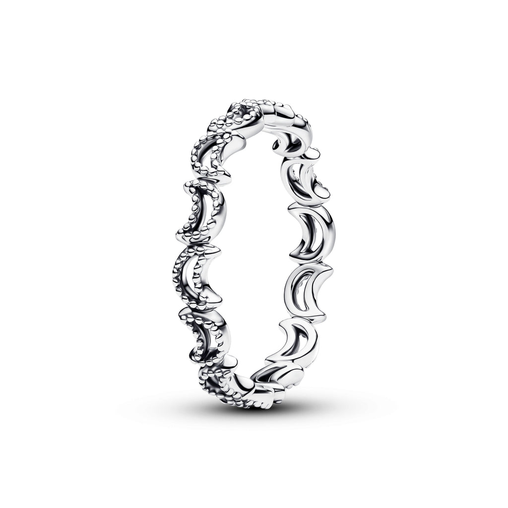 PANDORA Crescent Moon Ring Sterling Silver Rings Statement Ring Jewelry Gift