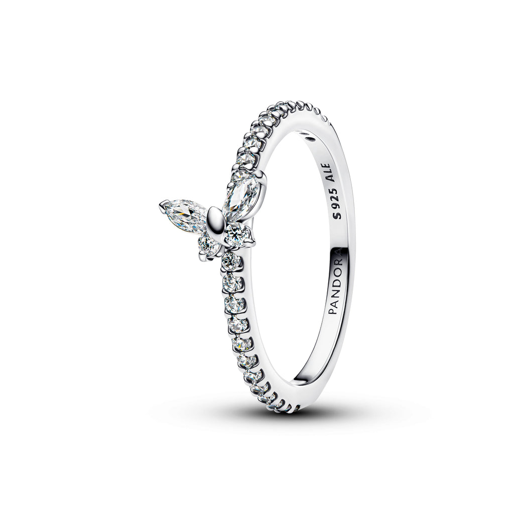 PANDORA Sparkling Butterfly Ring Cubic Zirconia Animals Rings Statement Ring Jewelry Gift