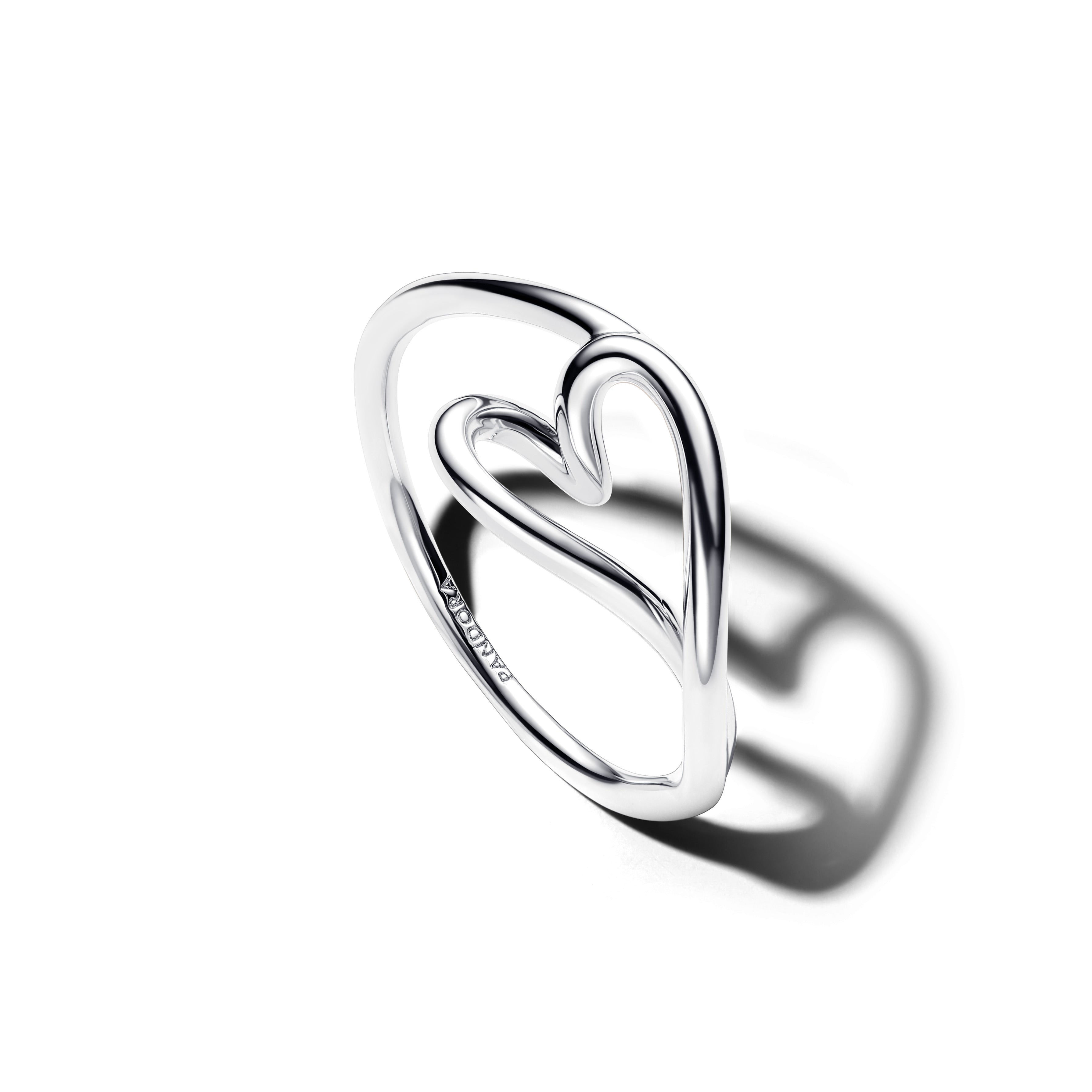 PANDORA Organically Shaped Heart Small Ring Sterling Silver Rings Statement Ring Jewelry Gift