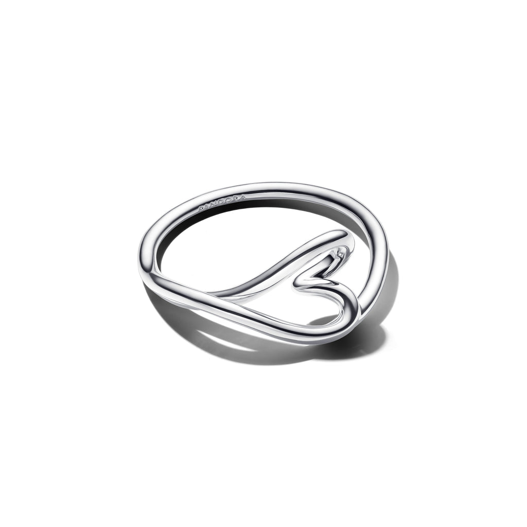PANDORA Organically Shaped Heart Small Ring Sterling Silver Rings Statement Ring Jewelry Gift