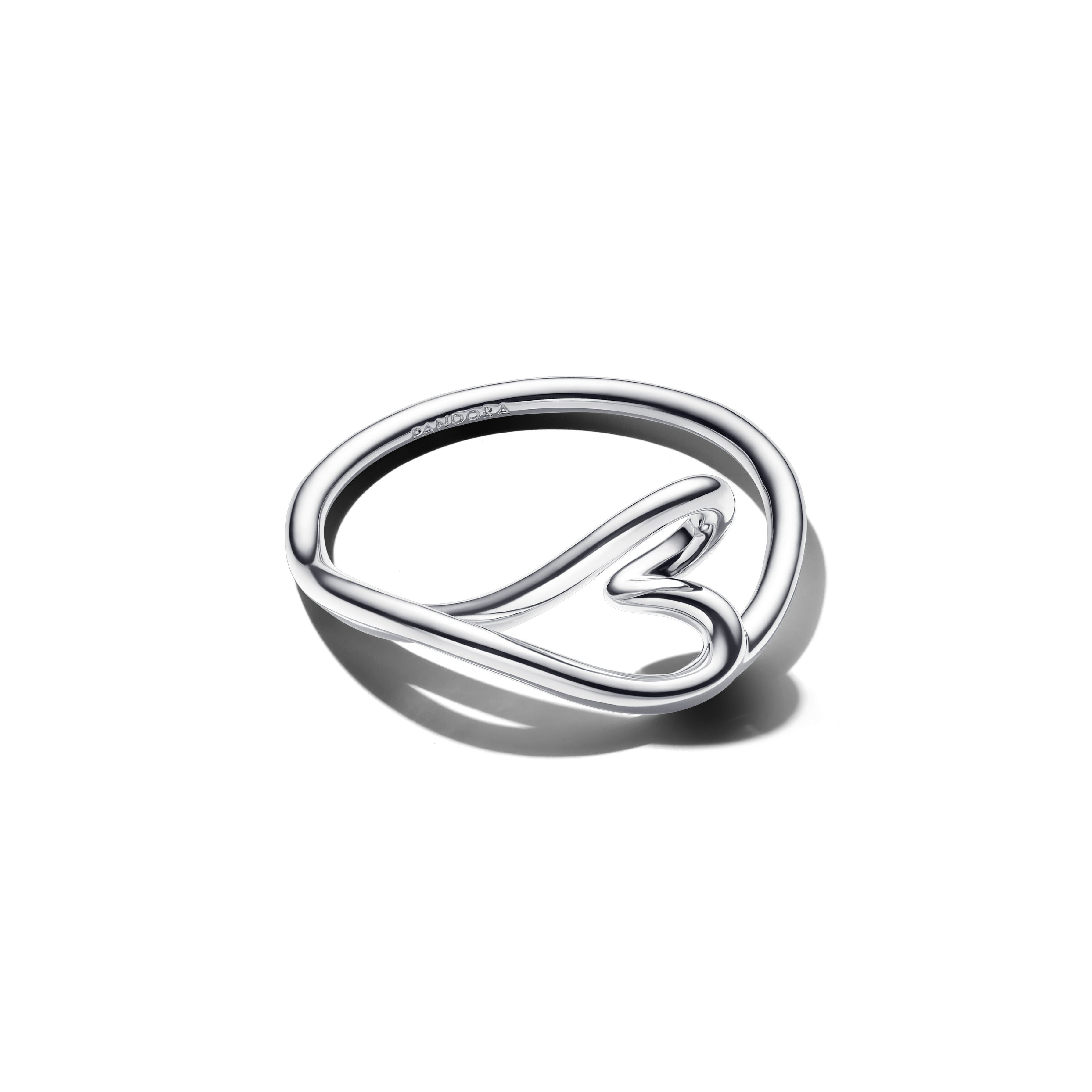 PANDORA Organically Shaped Heart Small Ring Sterling Silver Rings Statement Ring Jewelry Gift