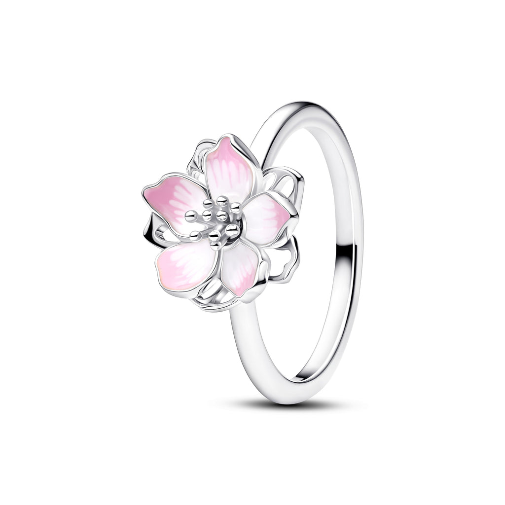 PANDORA Cherry Blossom Ring Enamel Flowers Rings Statement Ring Jewelry Gift