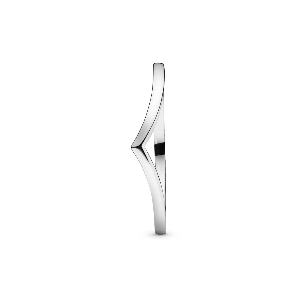PANDORA Polished Wishbone Ring Sterling Silver Rings Statement Ring Jewelry Gift