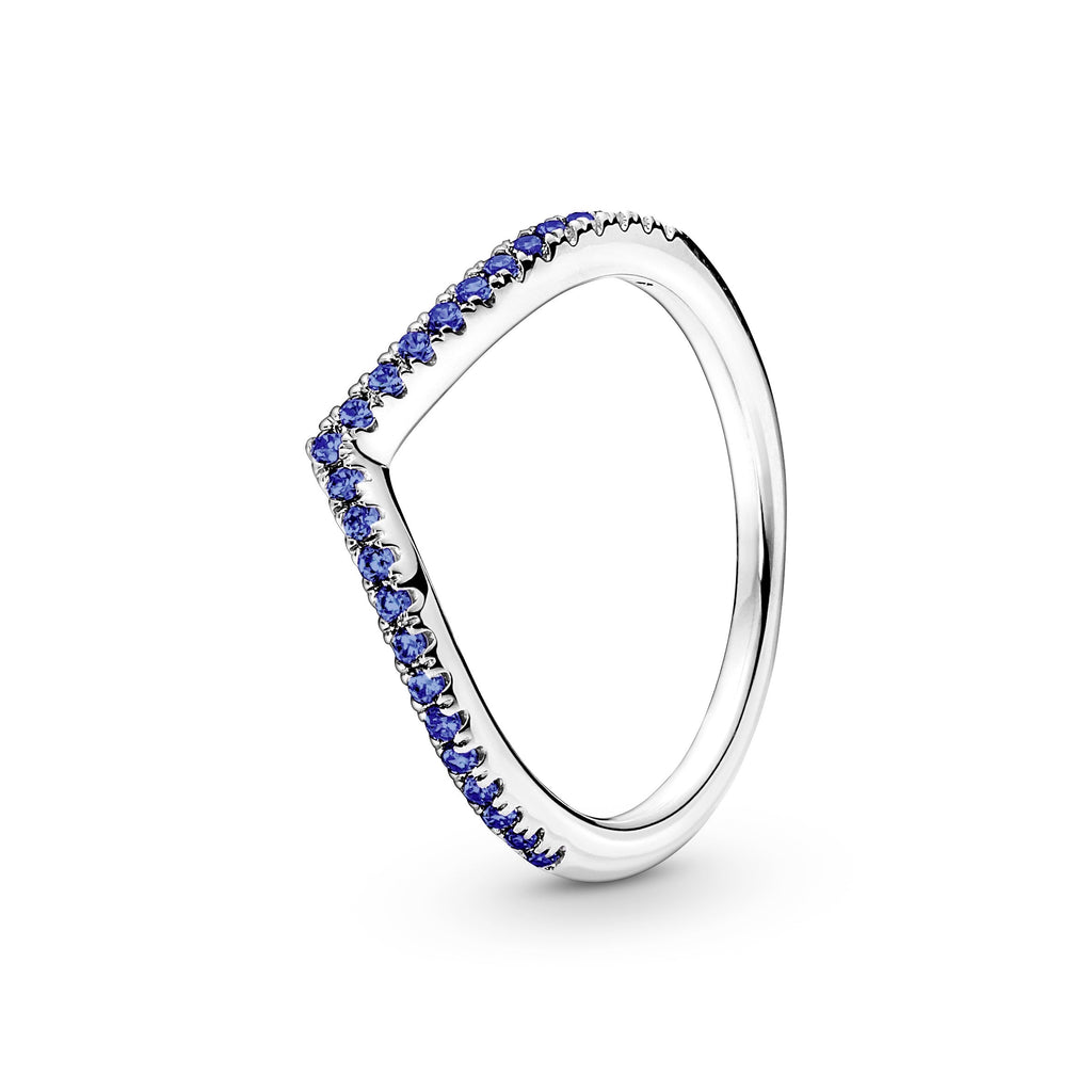 PANDORA Timeless Wish Sparkling Blue Ring Sterling Silver Weddings Rings Statement Ring Jewelry Gift