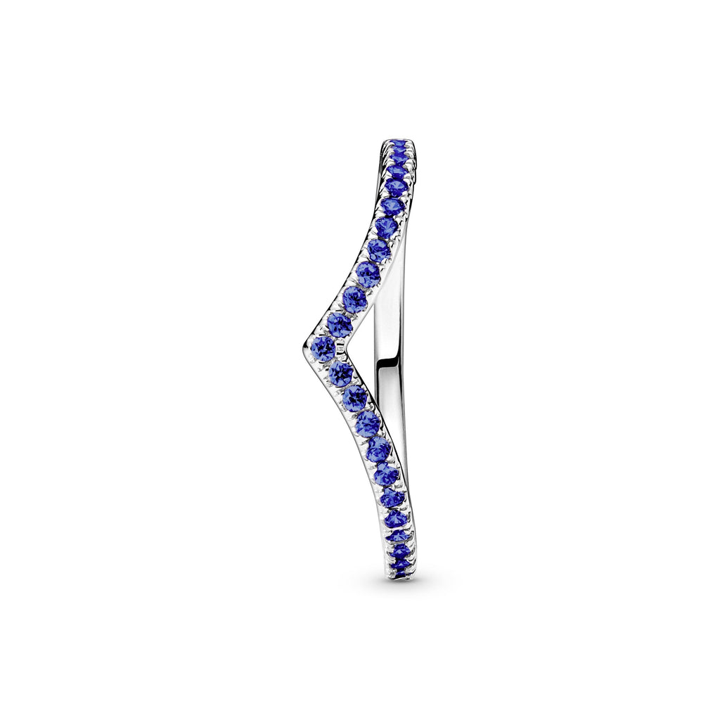 PANDORA Timeless Wish Sparkling Blue Ring Sterling Silver Weddings Rings Statement Ring Jewelry Gift