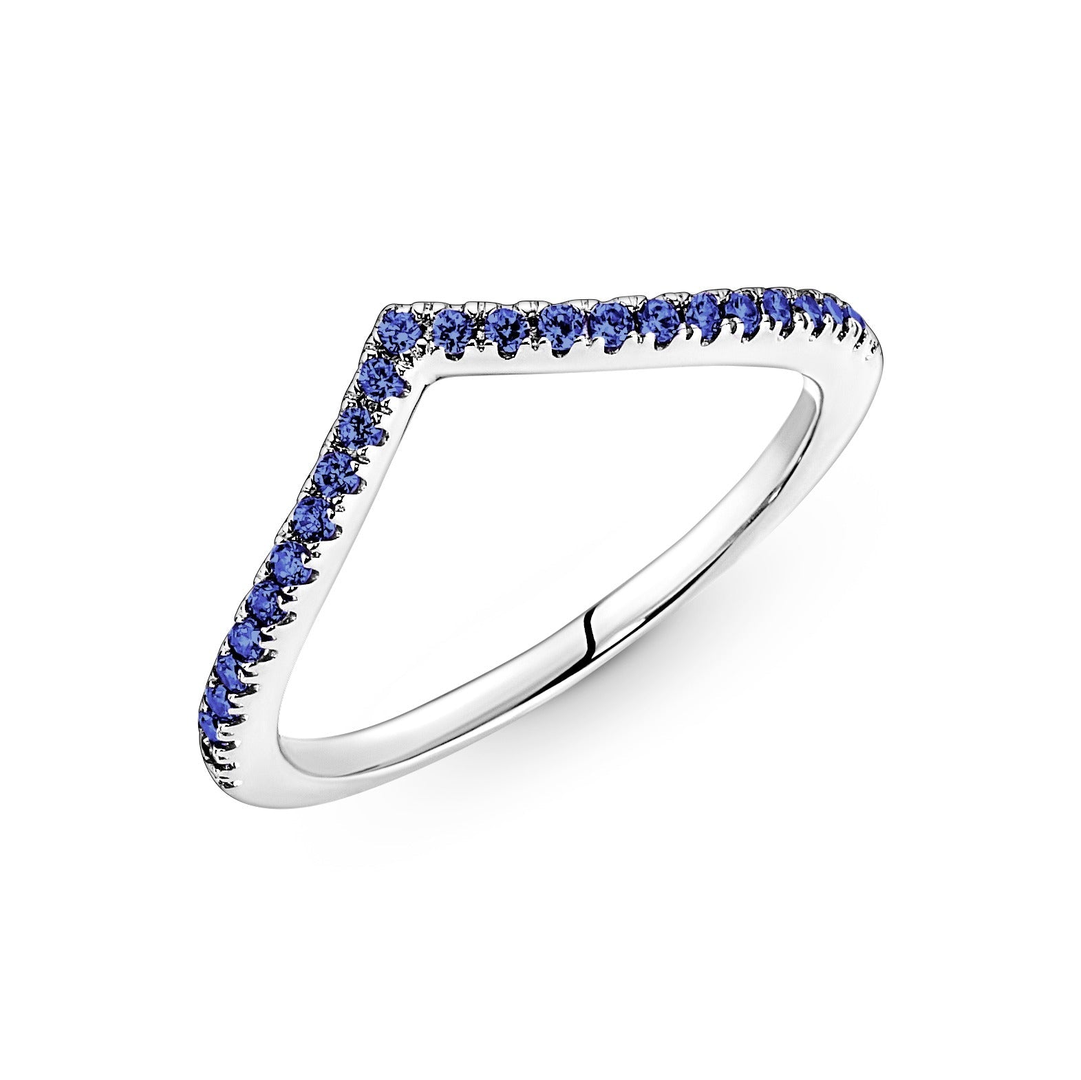 PANDORA Timeless Wish Sparkling Blue Ring Sterling Silver Weddings Rings Statement Ring Jewelry Gift