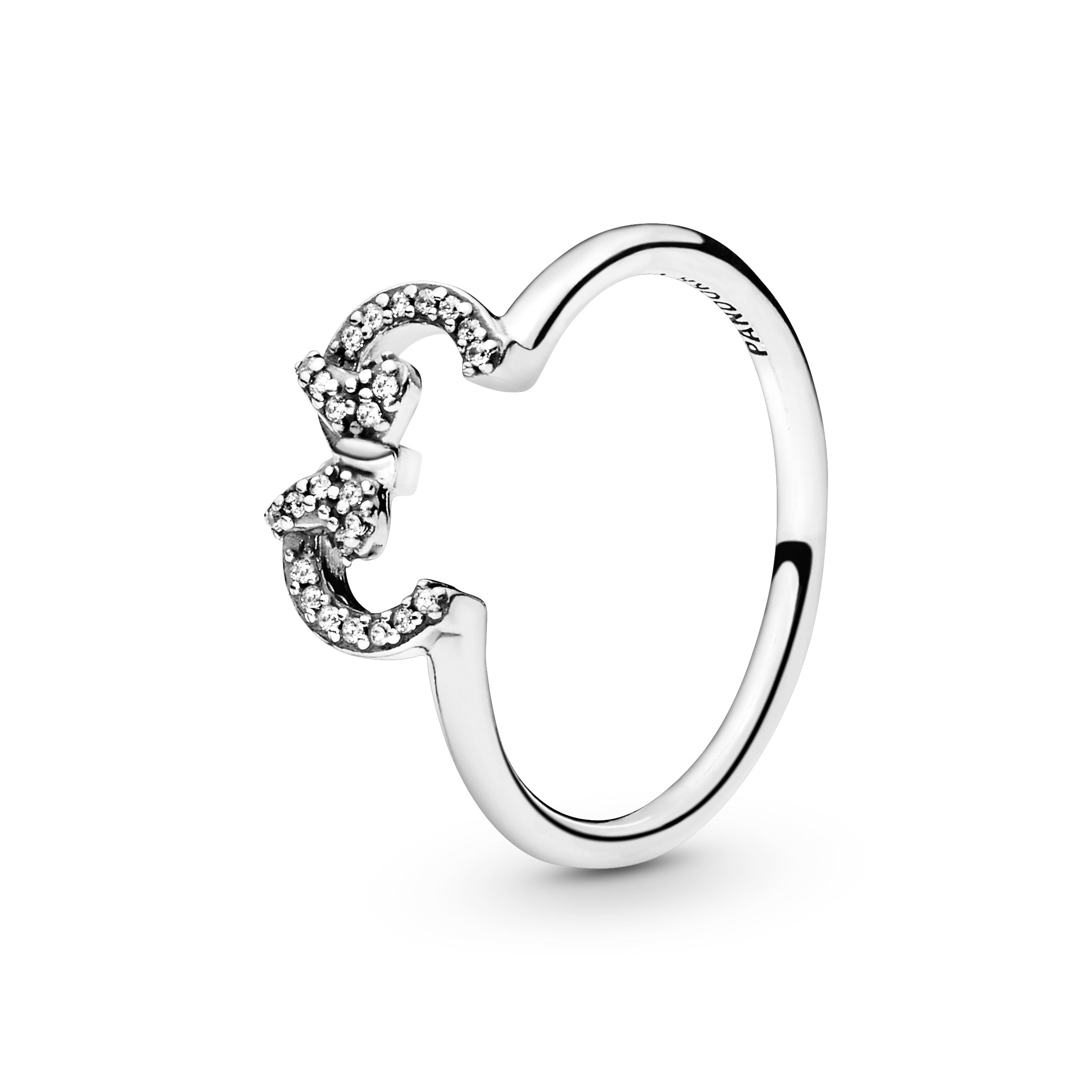 PANDORA Disney Minnie Mouse Ears Silhouette Puzzle Ring Cubic Zirconia Silver Disney X PANDORA Rings Statement Ring Jewelry Gift