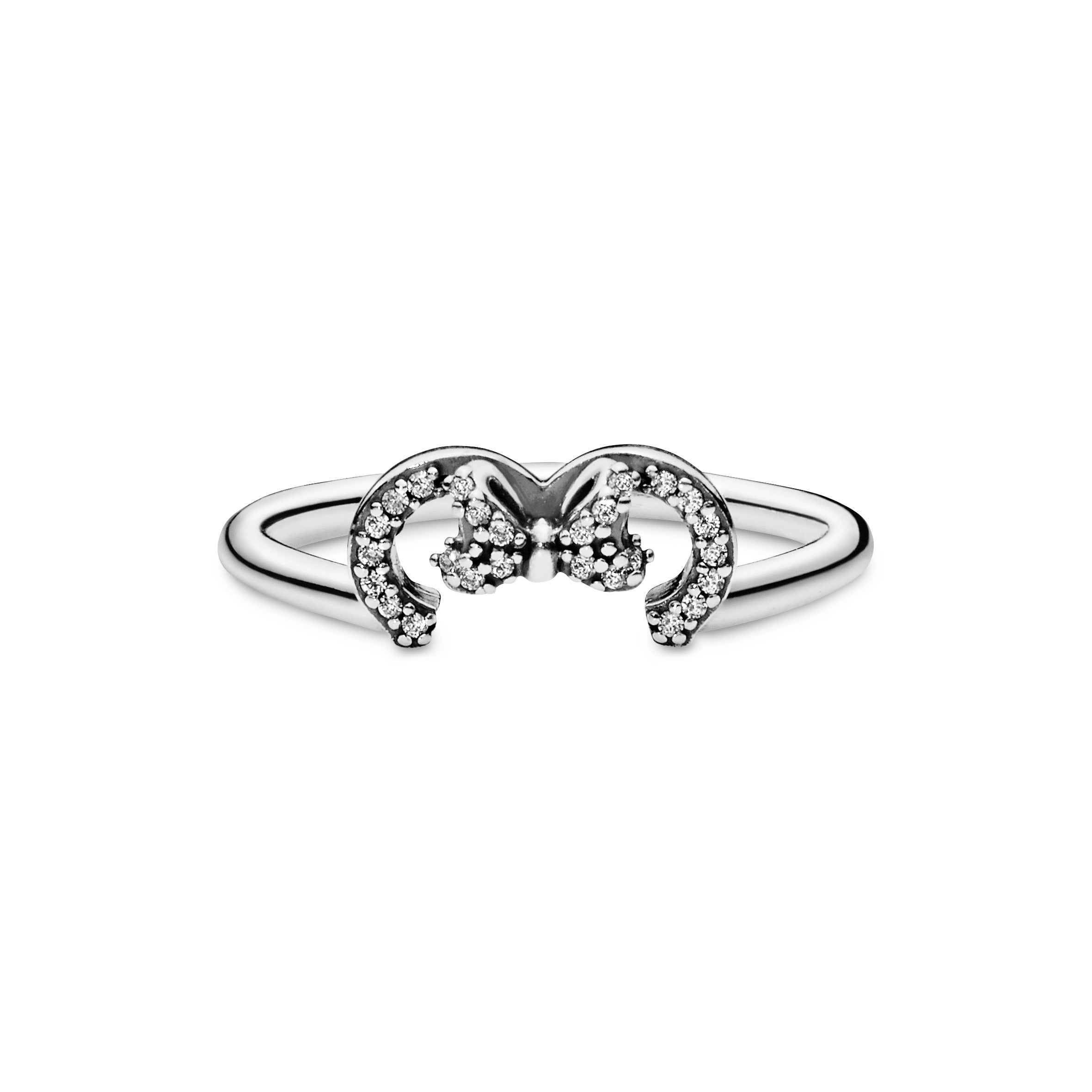 PANDORA Disney Minnie Mouse Ears Silhouette Puzzle Ring Cubic Zirconia Silver Disney X PANDORA Rings Statement Ring Jewelry Gift