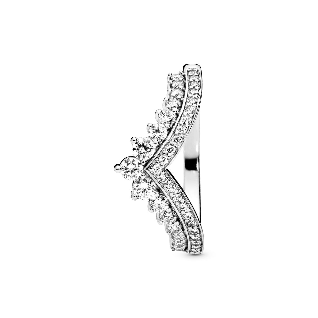 PANDORA Princess Wishbone Ring Cubic Zirconia Silver Rings Statement Ring Jewelry Gift