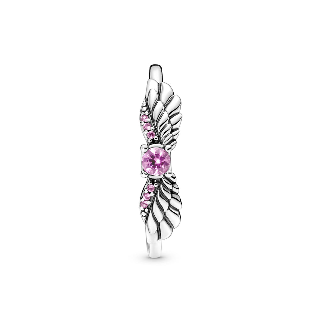 PANDORA Sparkling Angel Wings Ring Cubic Zirconia Silver Rings Statement Ring Jewelry Gift