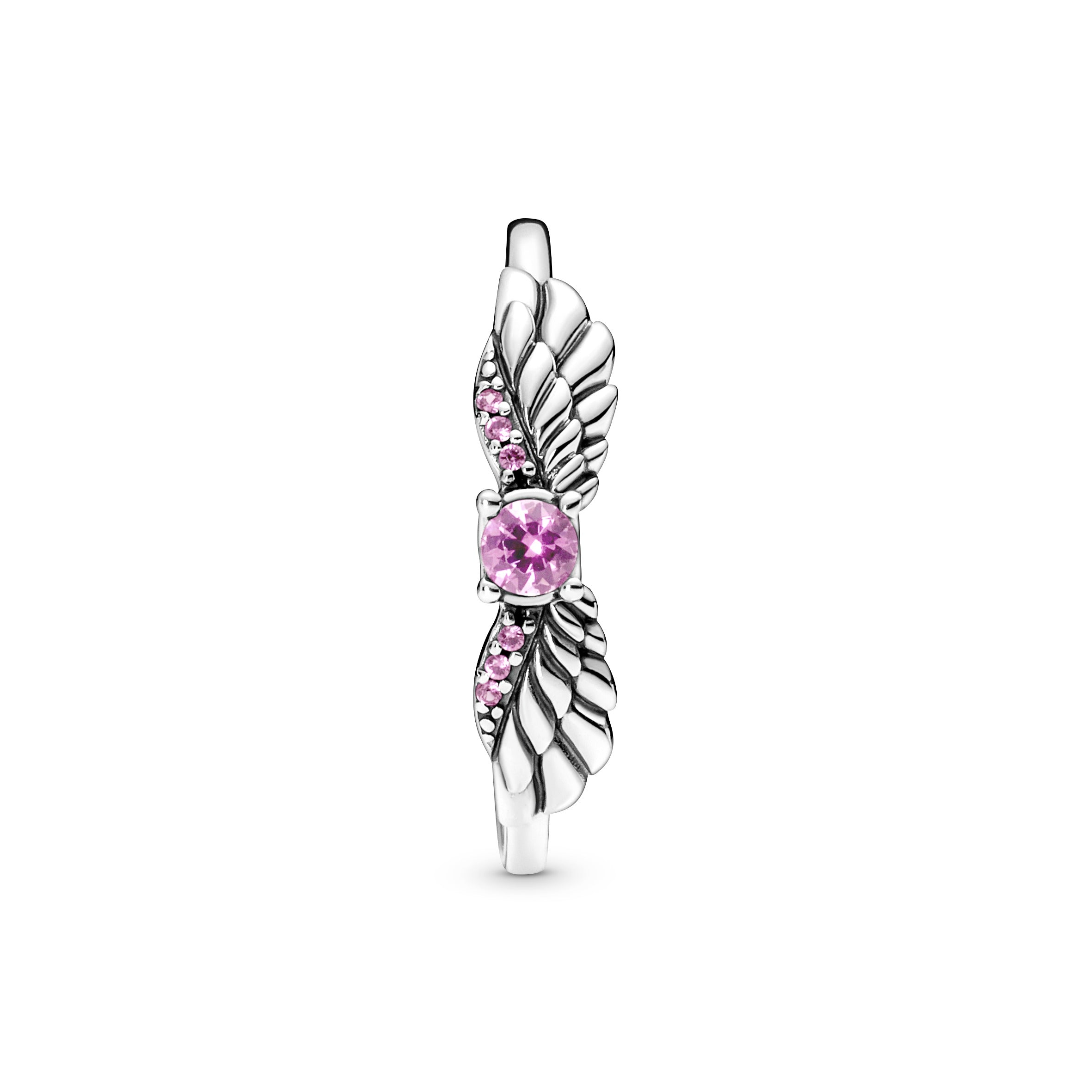 PANDORA Sparkling Angel Wings Ring Cubic Zirconia Silver Rings Statement Ring Jewelry Gift