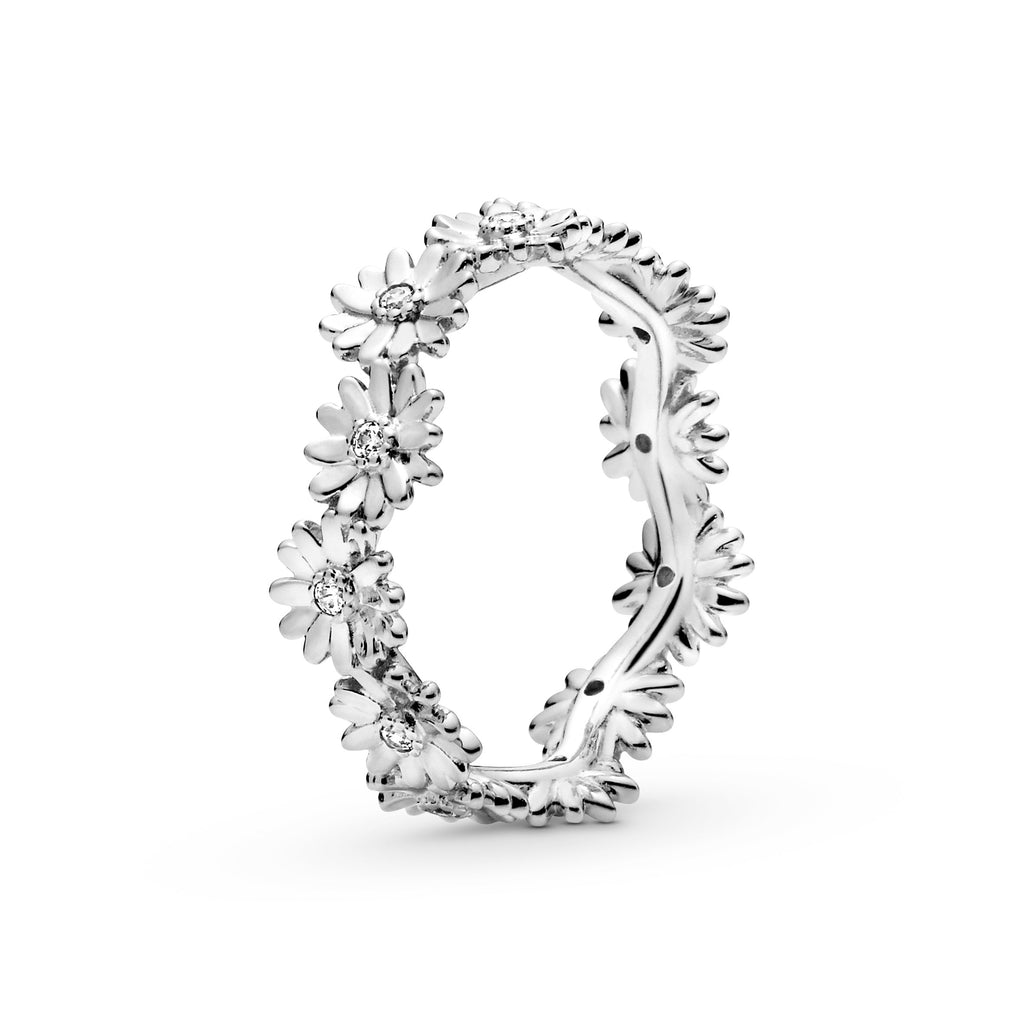 PANDORA Sparkling Daisy Flower Crown Ring Cubic Zirconia Silver Floral Rings Statement Ring Jewelry Gift