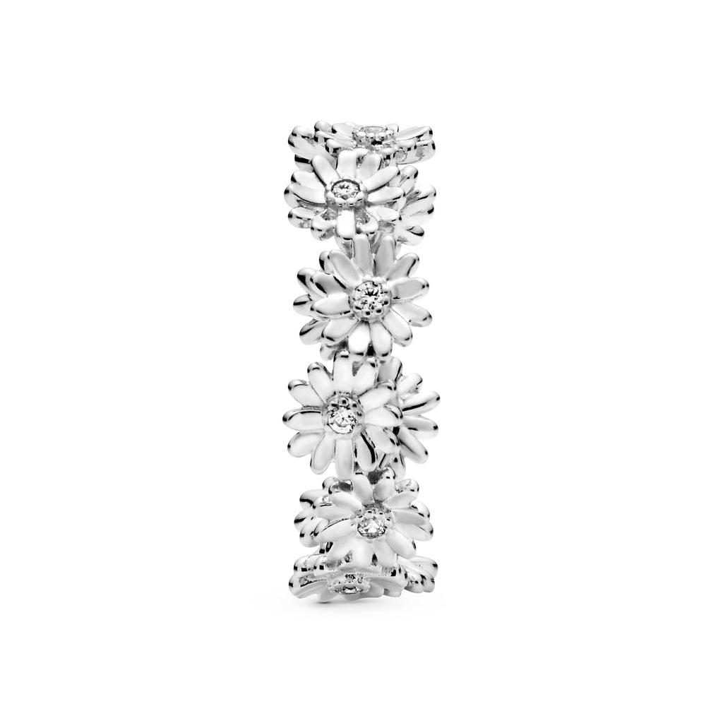 PANDORA Sparkling Daisy Flower Crown Ring Cubic Zirconia Silver Floral Rings Statement Ring Jewelry Gift
