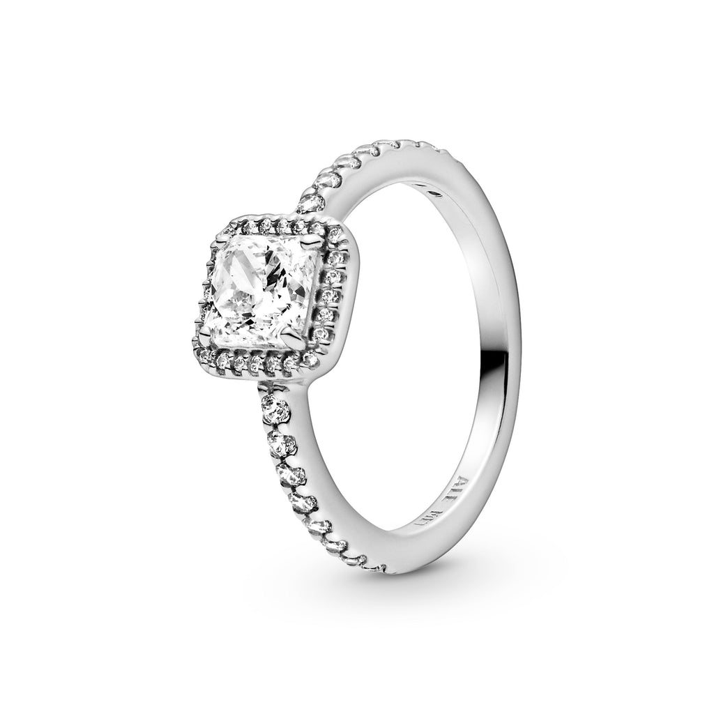 PANDORA Timeless Elegance Ring Cubic Zirconia Silver Weddings Rings Statement Ring Jewelry Gift