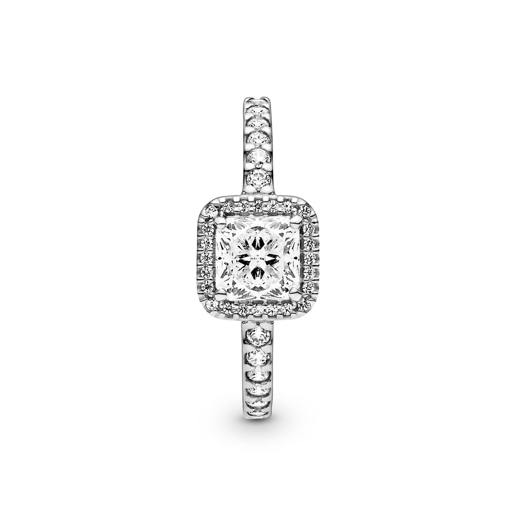 PANDORA Timeless Elegance Ring Cubic Zirconia Silver Weddings Rings Statement Ring Jewelry Gift