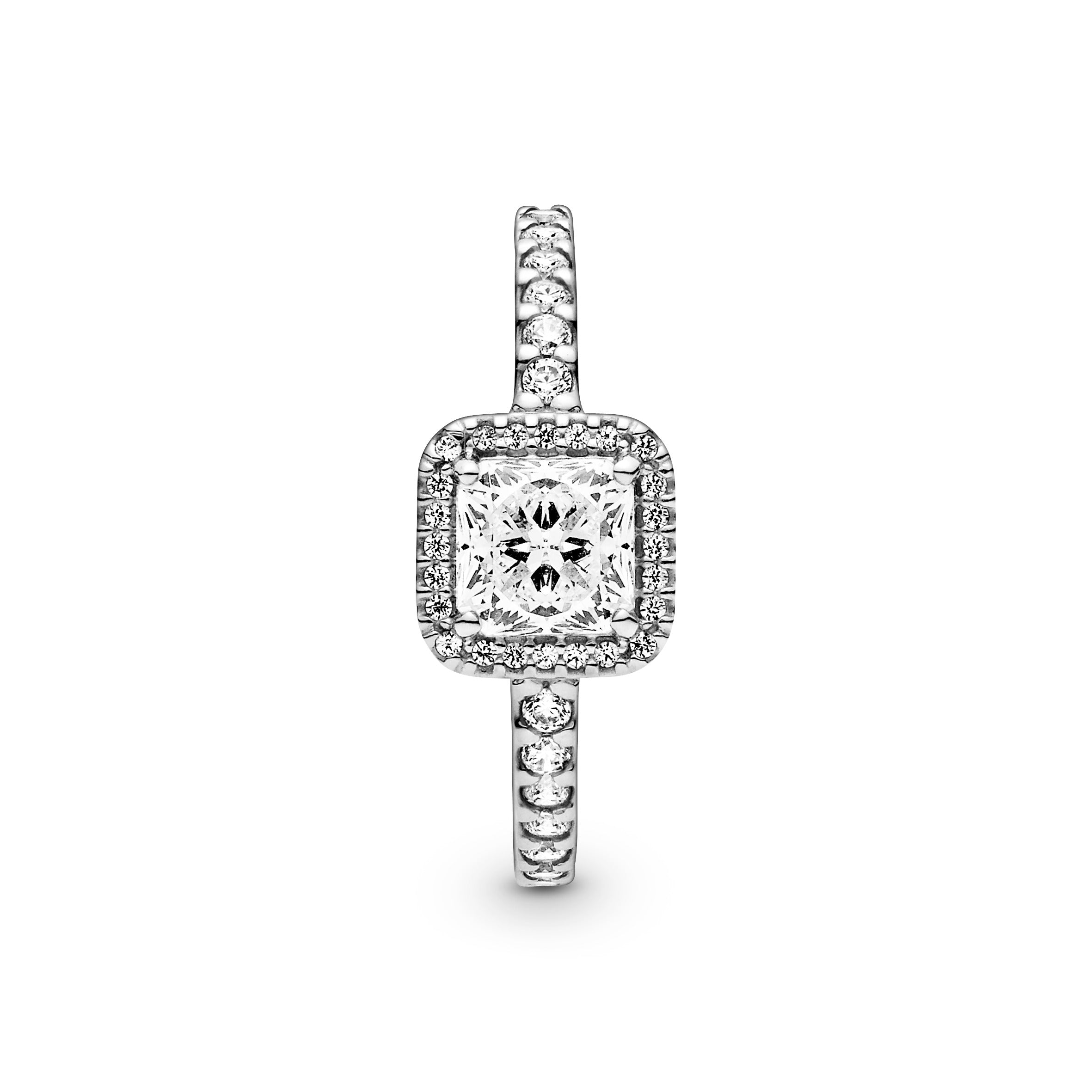 PANDORA Timeless Elegance Ring Cubic Zirconia Silver Weddings Rings Statement Ring Jewelry Gift