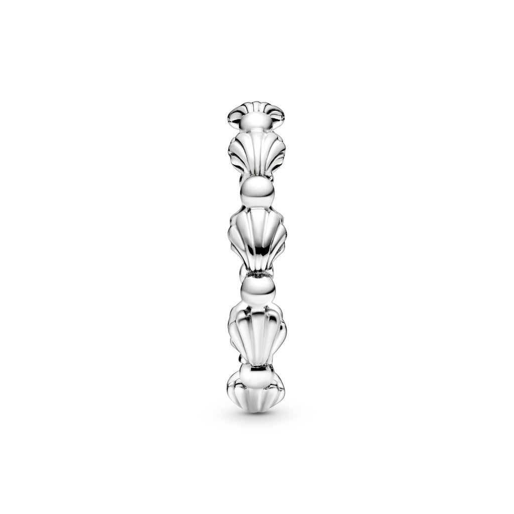PANDORA Beaded Seashell Band Ring Sterling Silver Animals Rings Statement Ring Jewelry Gift