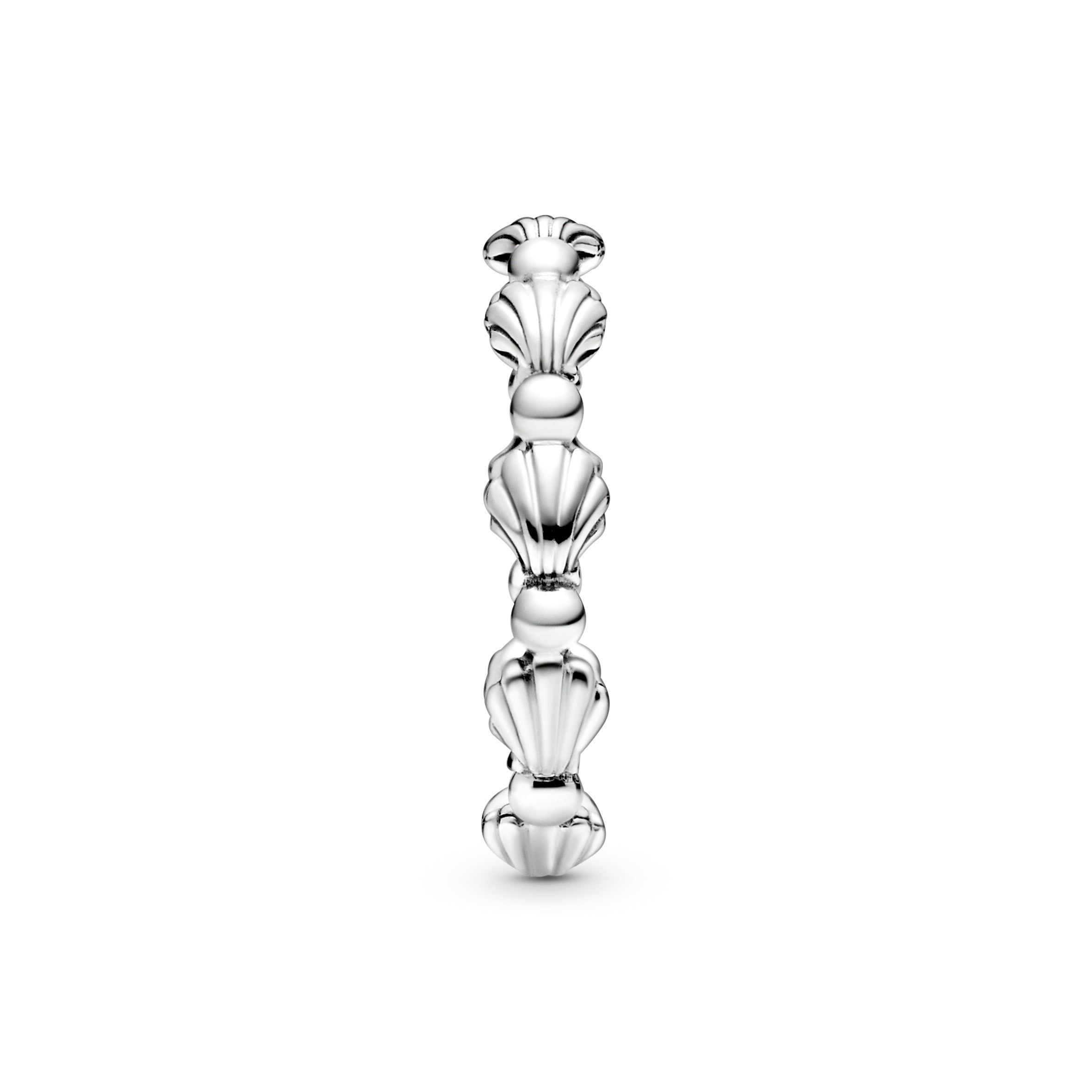 PANDORA Beaded Seashell Band Ring Sterling Silver Animals Rings Statement Ring Jewelry Gift