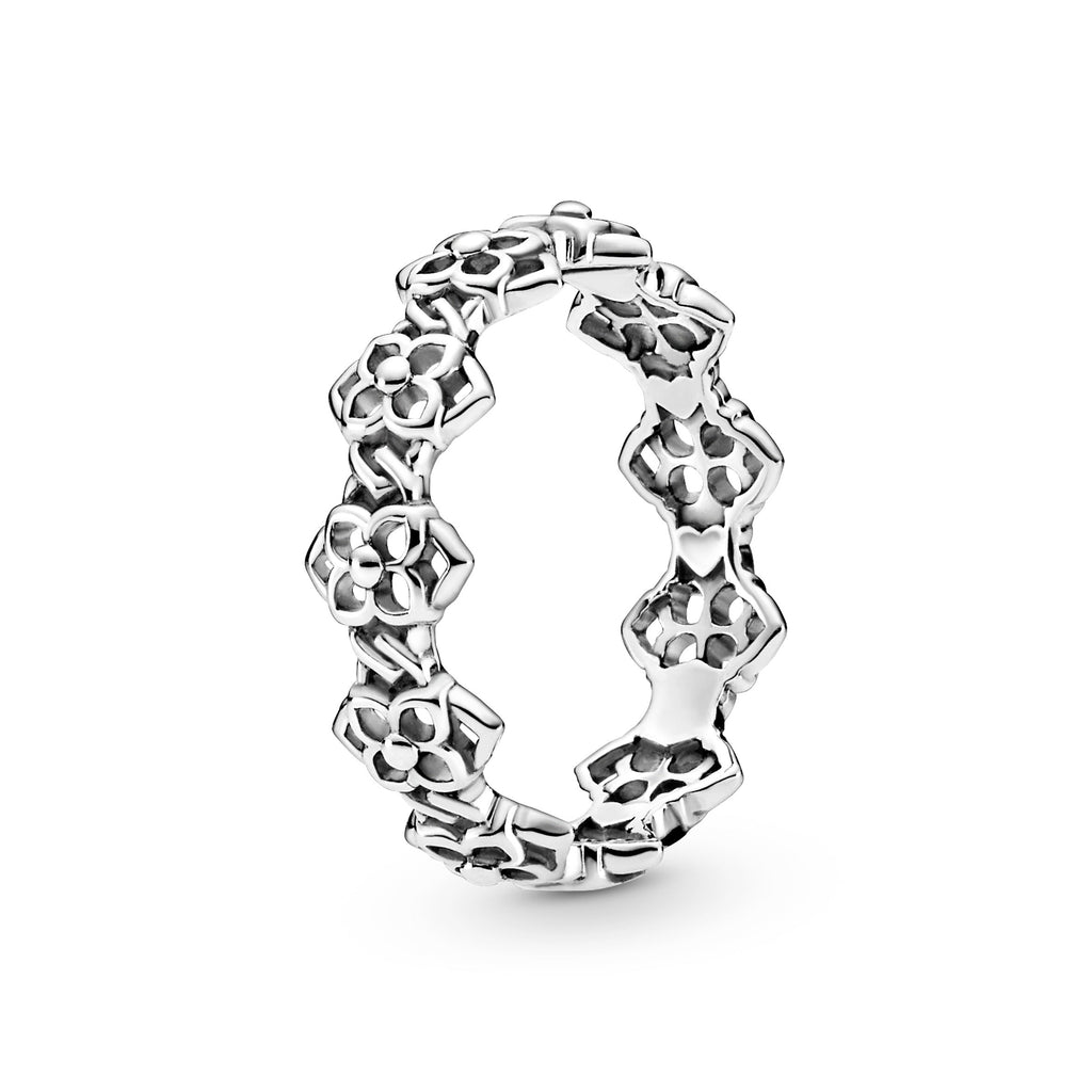 PANDORA Rose Petals Band Ring Sterling Silver Floral Rings Statement Ring Jewelry Gift