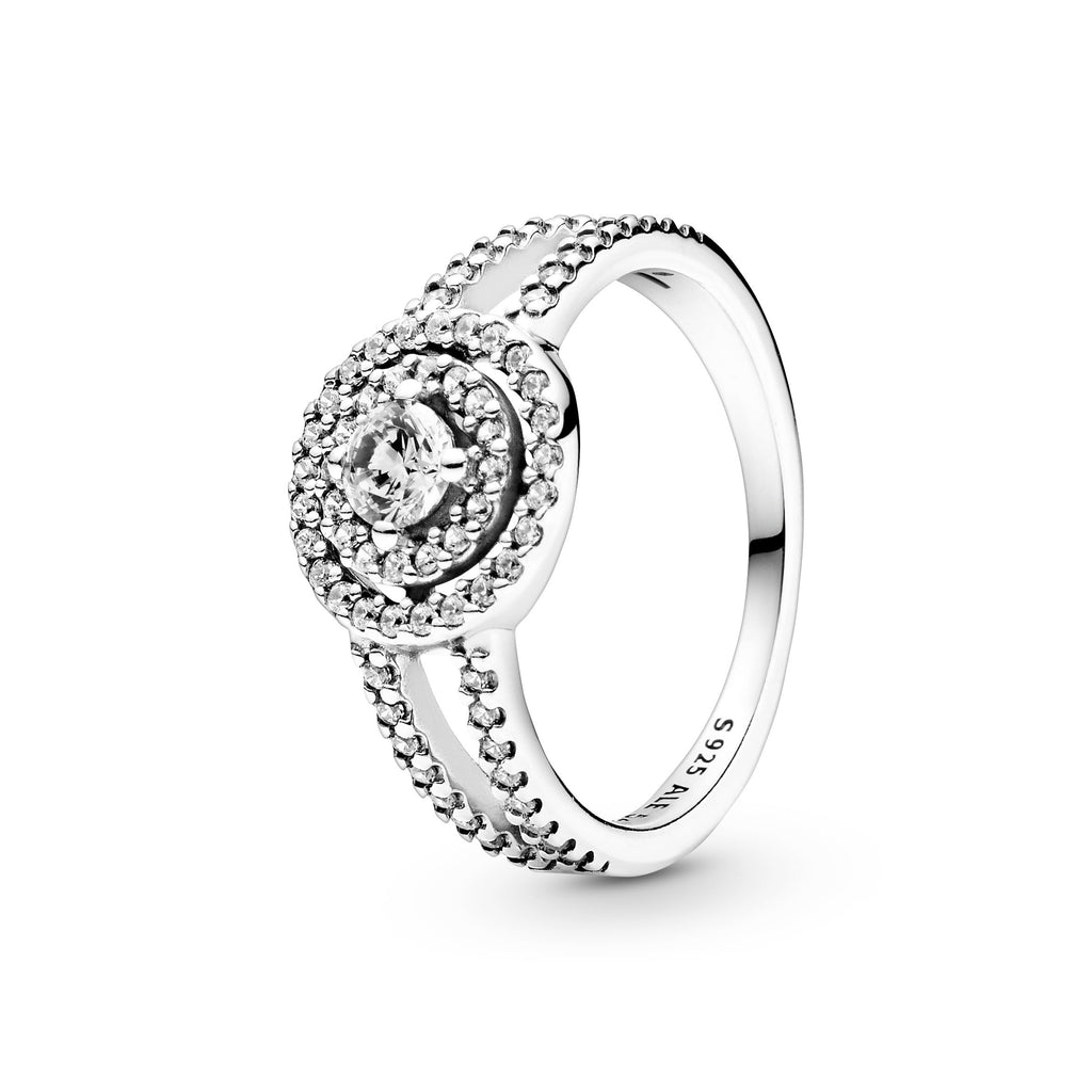 PANDORA Sparkling Double Halo Ring Cubic Zirconia Weddings Rings Statement Ring Jewelry Gift