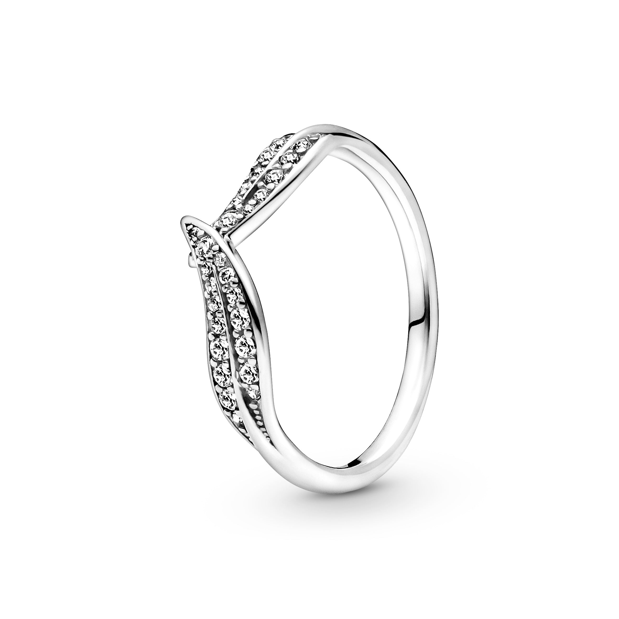 PANDORA Sparkling Leaves Ring Cubic Zirconia Rings Statement Ring Jewelry Gift