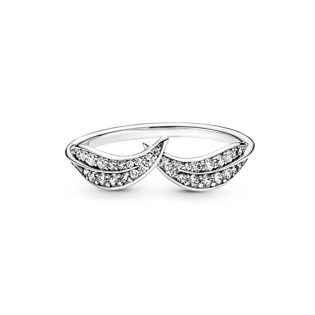 PANDORA Sparkling Leaves Ring Cubic Zirconia Rings Statement Ring Jewelry Gift