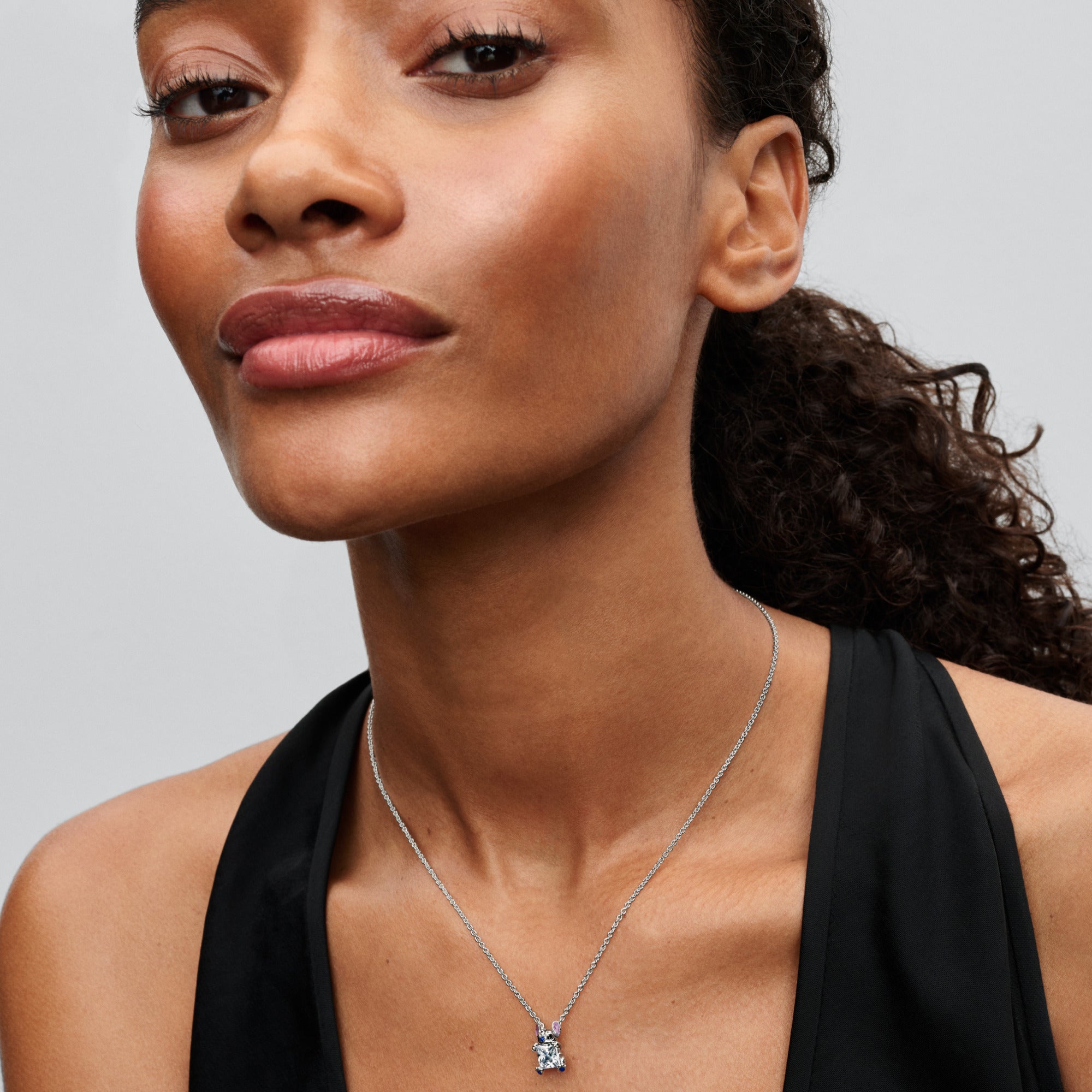 PANDORA Disney Stitch Collier Necklace Cubic Zirconia Disney X PANDORA Necklaces And Pendants Pendant Necklace Jewelry Gift