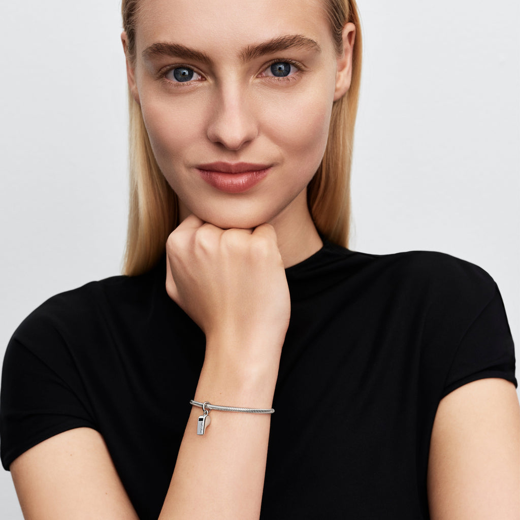 PANDORA Referee Whistle Dangle Charm Sterling Silver Sports Charms Bracelet Charm Jewelry Gift