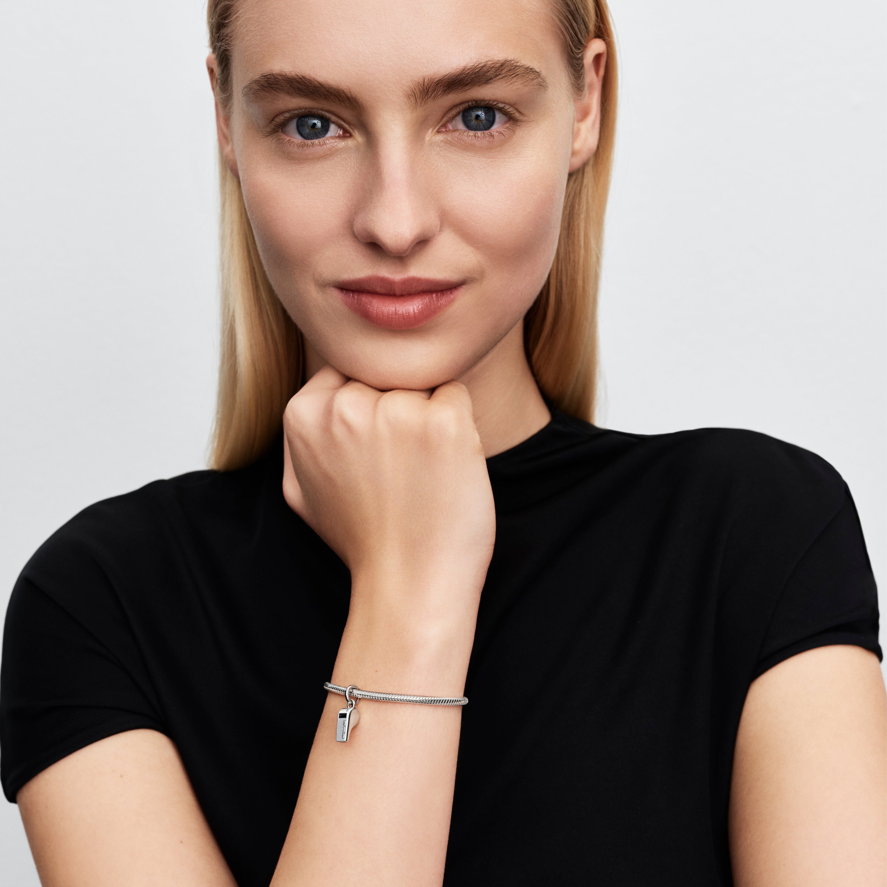 PANDORA Referee Whistle Dangle Charm Sterling Silver Sports Charms Bracelet Charm Jewelry Gift