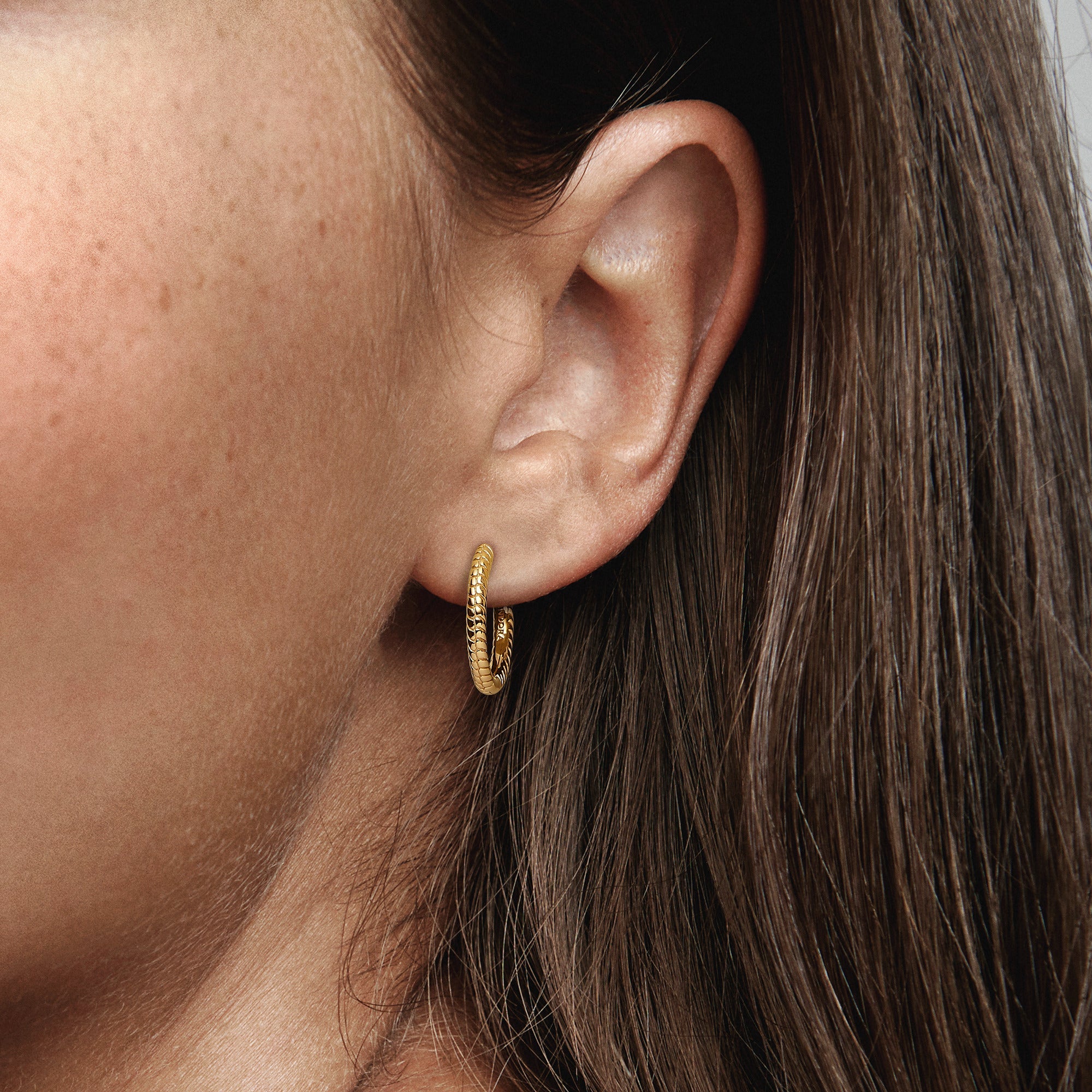 PANDORA Moments Small Charm Hoop Earrings 14K Gold Plated Unique Metal Blend Bracelet Charm Jewelry Gift
